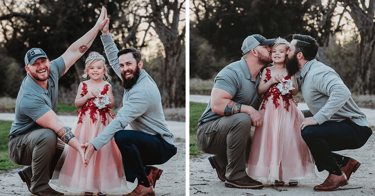 Cute Photoshoot Of A Girl With Her Two Dads Cute Photoshoot Of A Girl With Her Two Dads