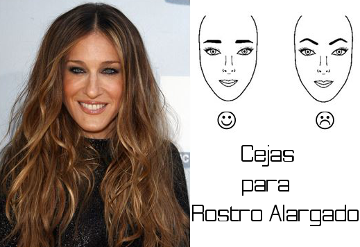 como dibujar las cejas para un rostro alargado