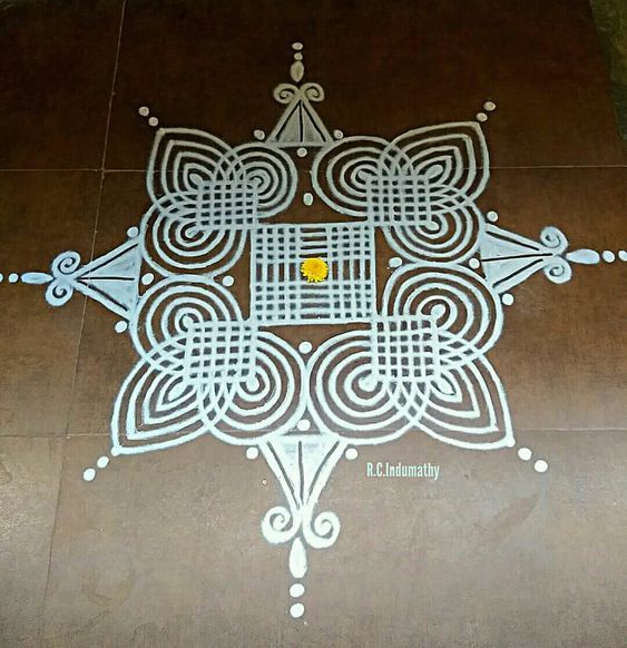 simple and easy rangoli designs with dots for home