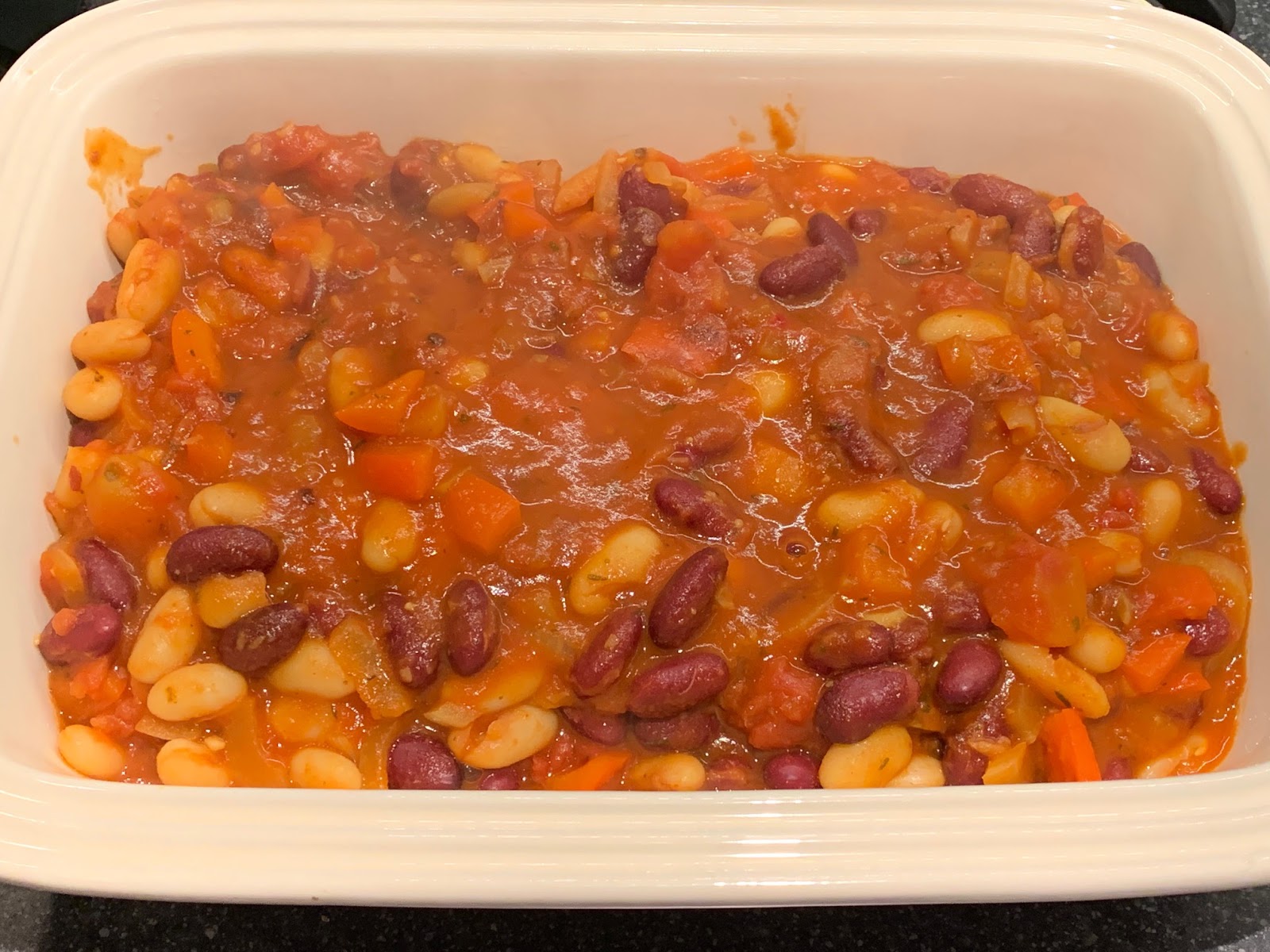 Cheesy Mashed Potato and Bean Bake