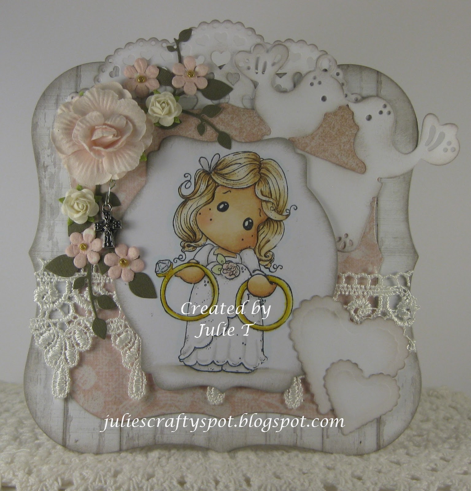 Julie's Crafty Spot Wedding Card