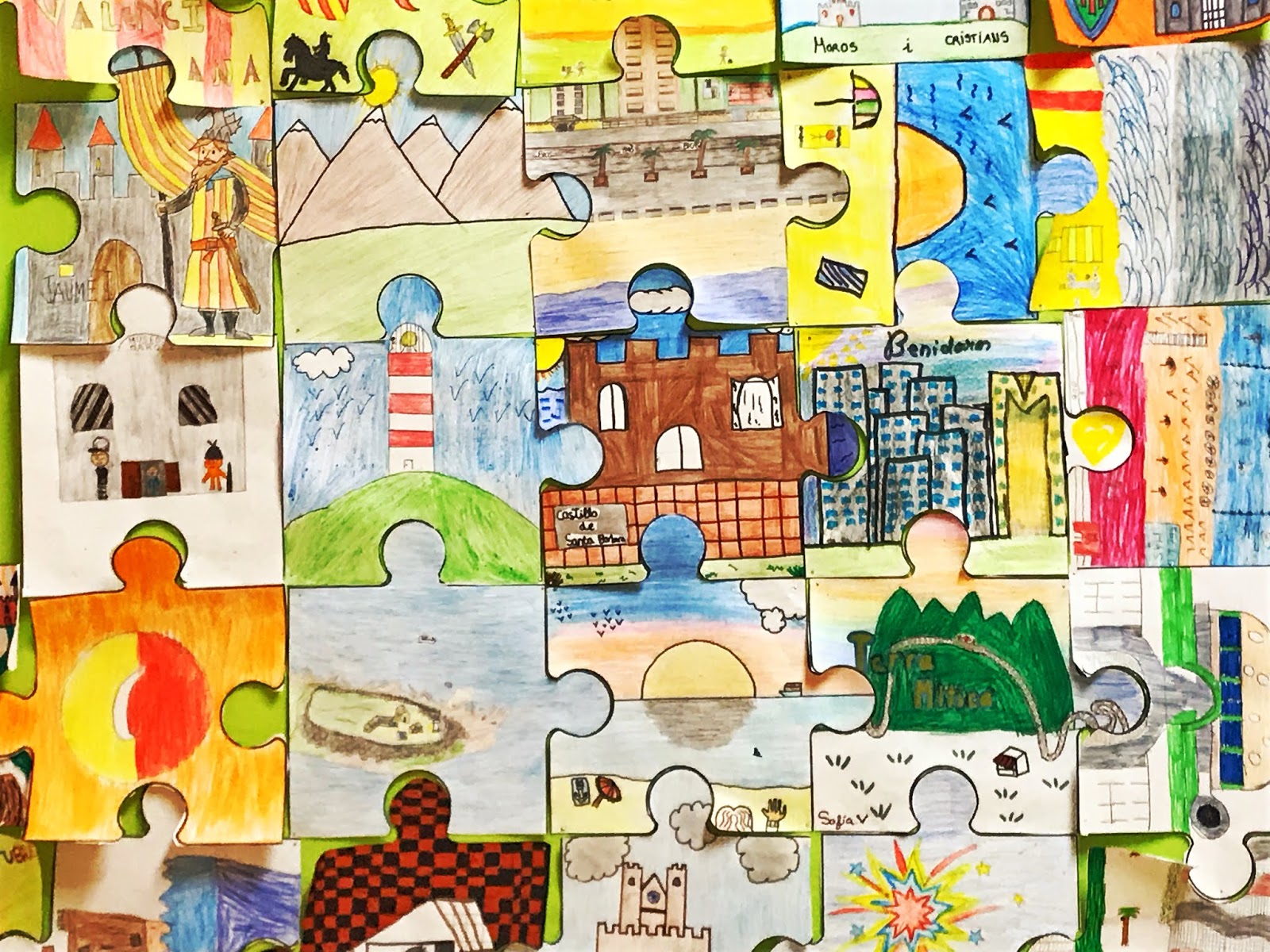 Como podemos hacer un mural muy original Si quieres aprender, ENSEÑA.