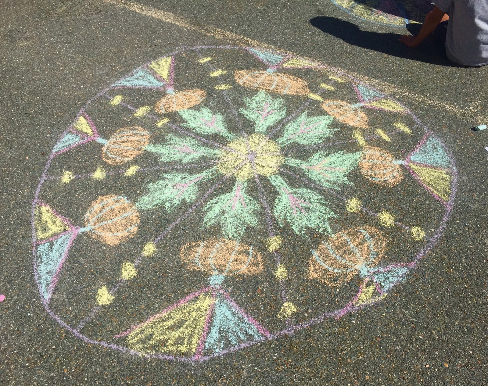 Expression of Imagination Outside Chalk Mandalas