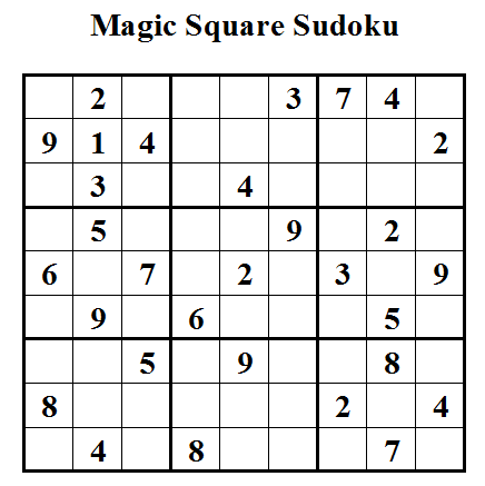 Magic Square Sudoku (Daily Sudoku League #28)