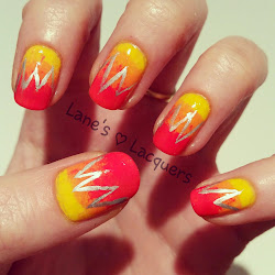 ombre yellow orange nail fire nails designs explosion barry