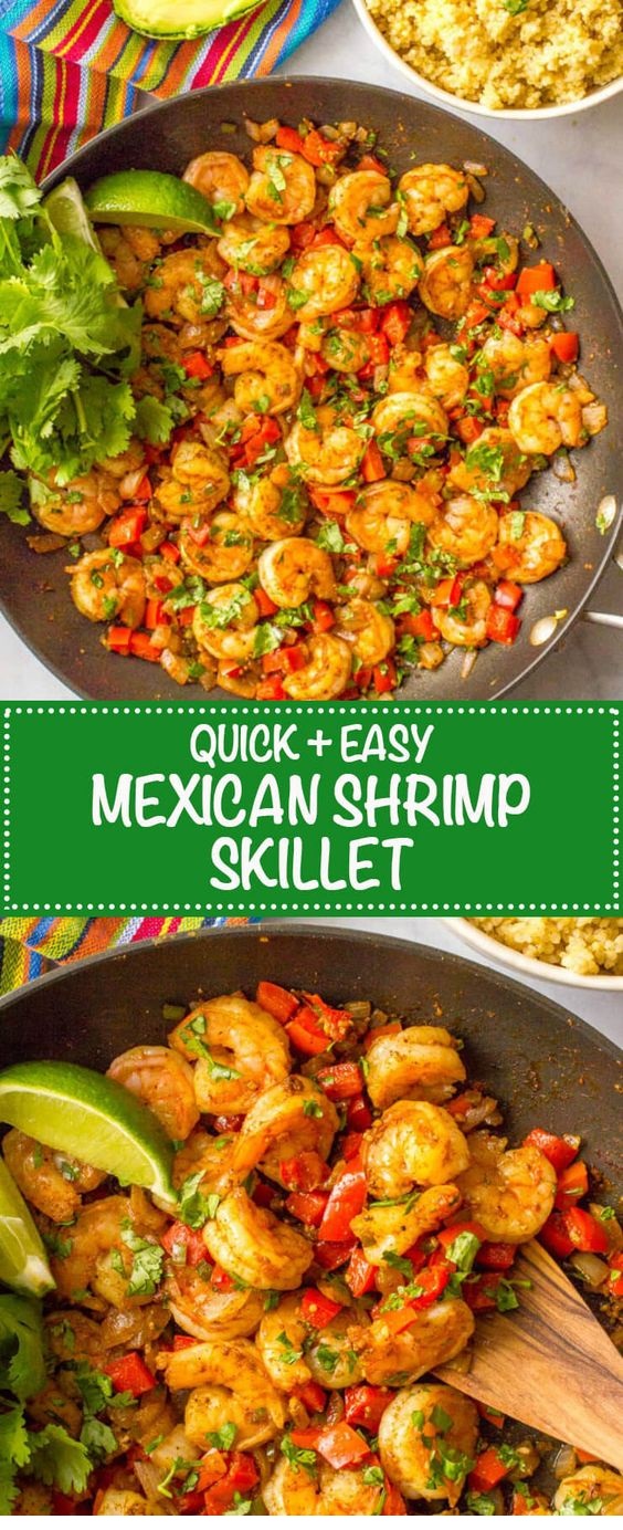 Easy Mexican Shrimp Skillet
