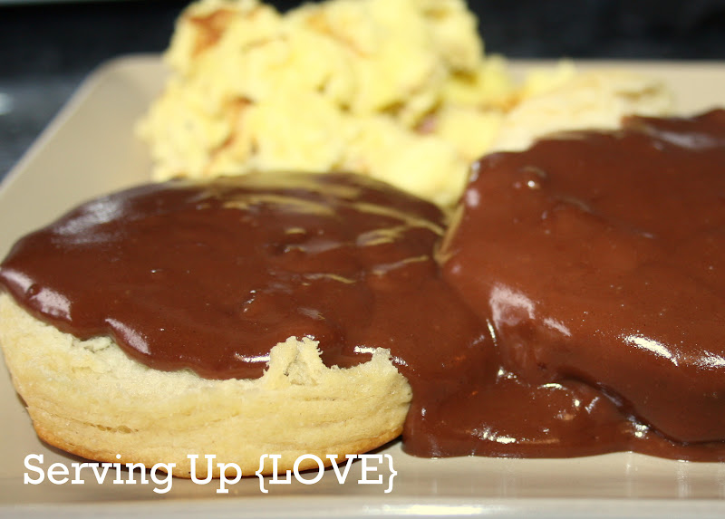 Katherine's Kitchen Serving Up {Breakfast} Chocolate Gravy for biscuits
