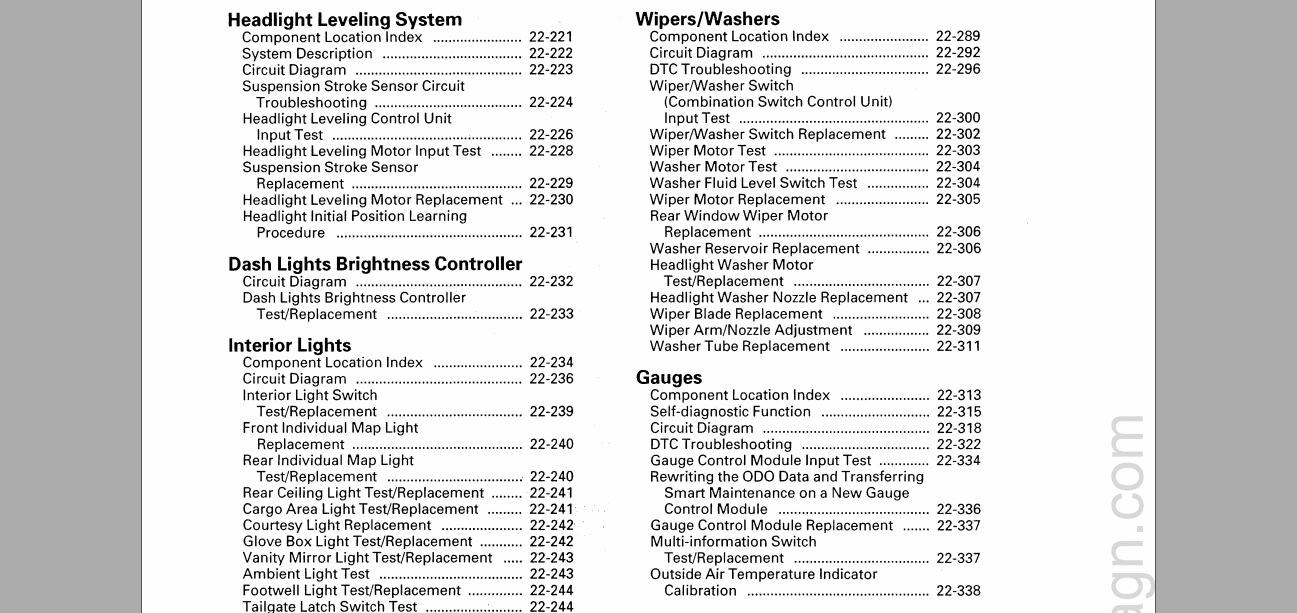 Acura MDX 2007 Service Repair Manual(Body+Electrical) - Automotive Library