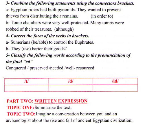 مواضيع نموذجية في مادة الانجليزية English للطورين : المتوسط و الثانوي مسابقة التعليم 2016 27