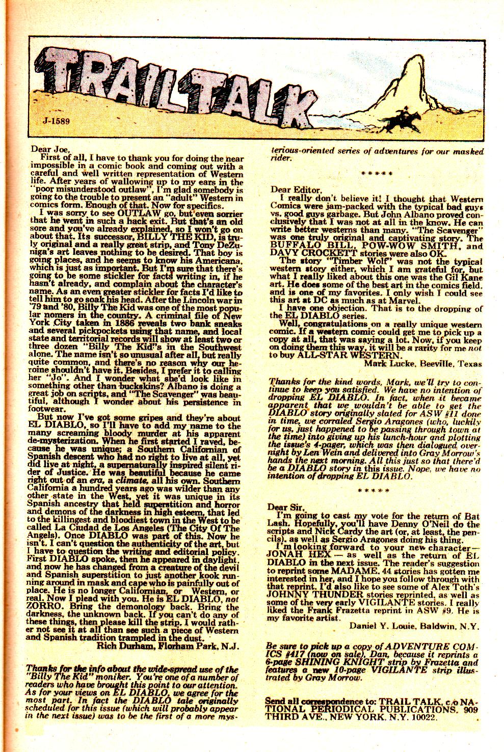 Read online All-Star Western (1970) comic -  Issue #11 - 25