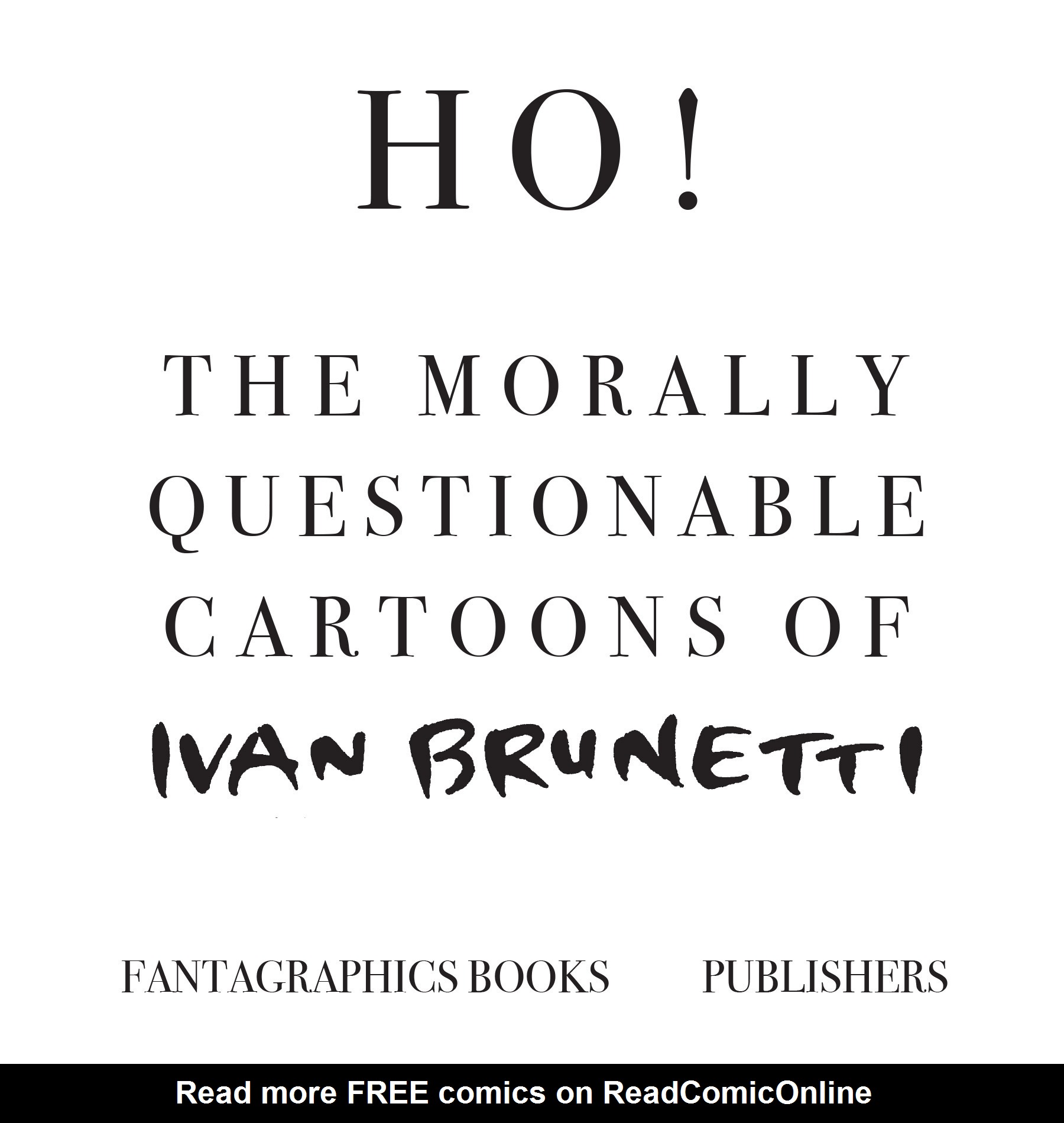 Read online Ho! The Morally Questionable Cartoons of Ivan Brunetti comic -  Issue # TPB - 2