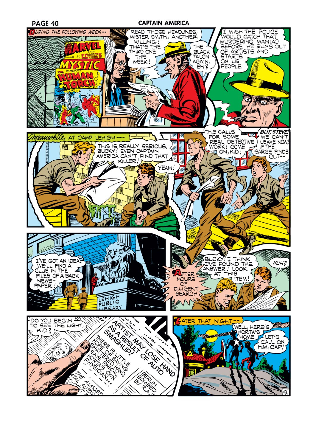 Read online Captain America Comics comic -  Issue #9 - 40