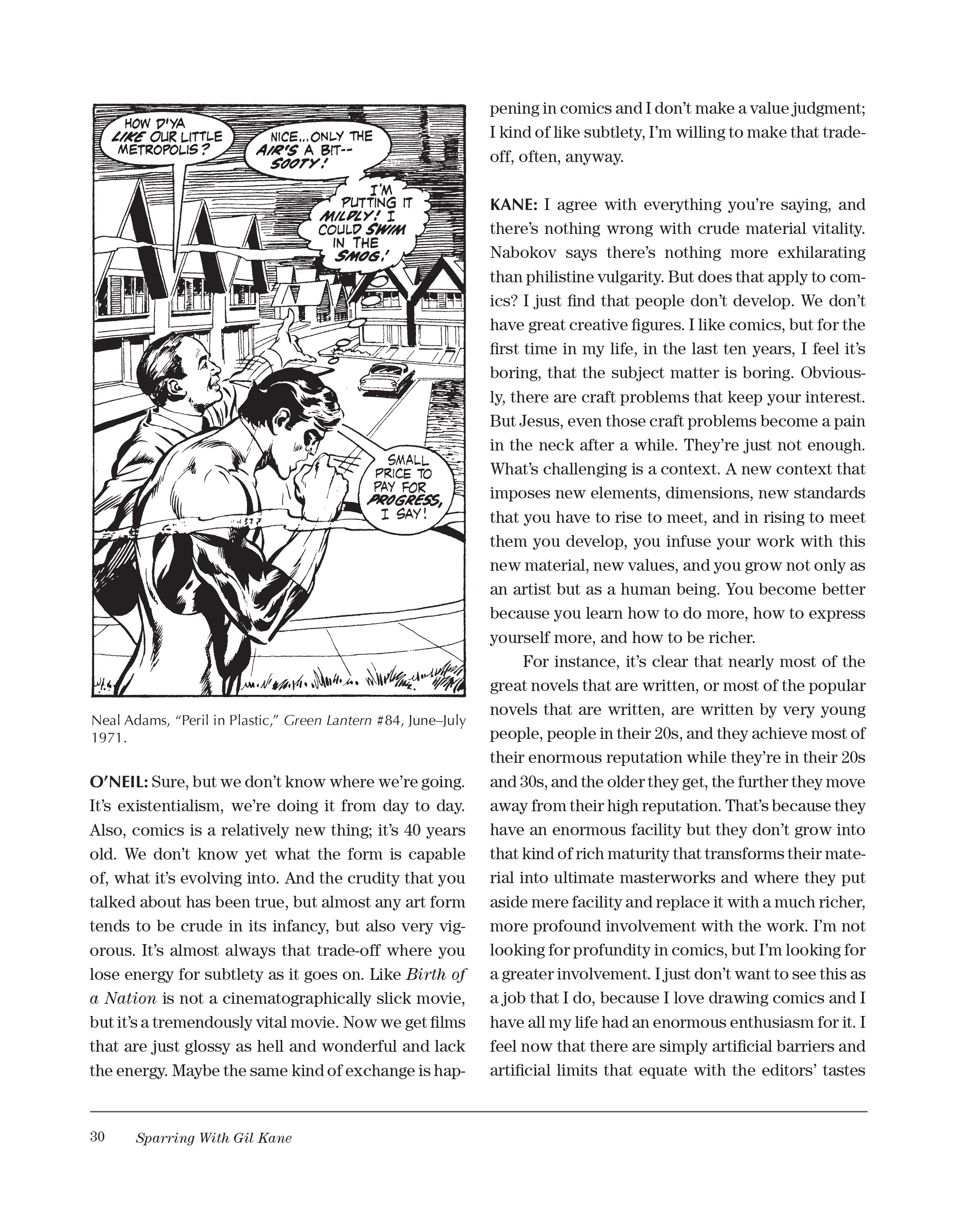 Read online Sparring With Gil Kane: Colloquies On Comic Art and Aesthetics comic -  Issue # TPB (Part 1) - 30