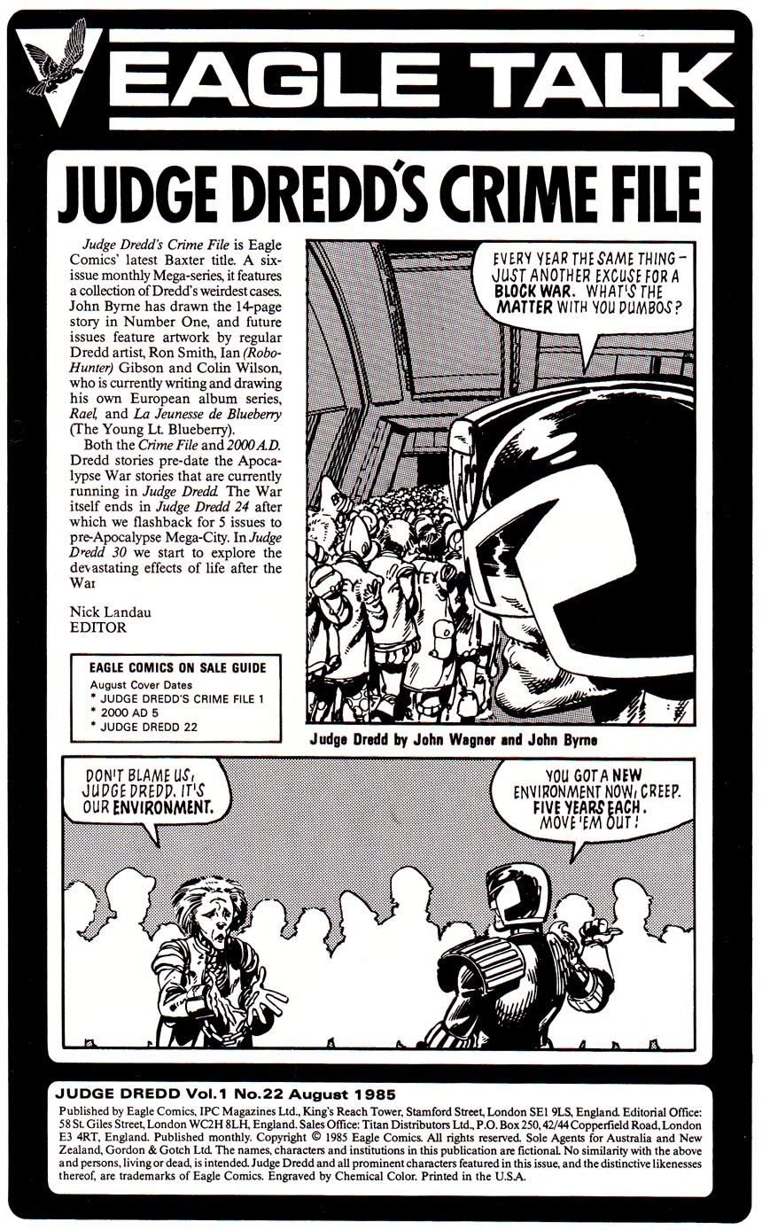 Read online Judge Dredd (1983) comic -  Issue #22 - 2