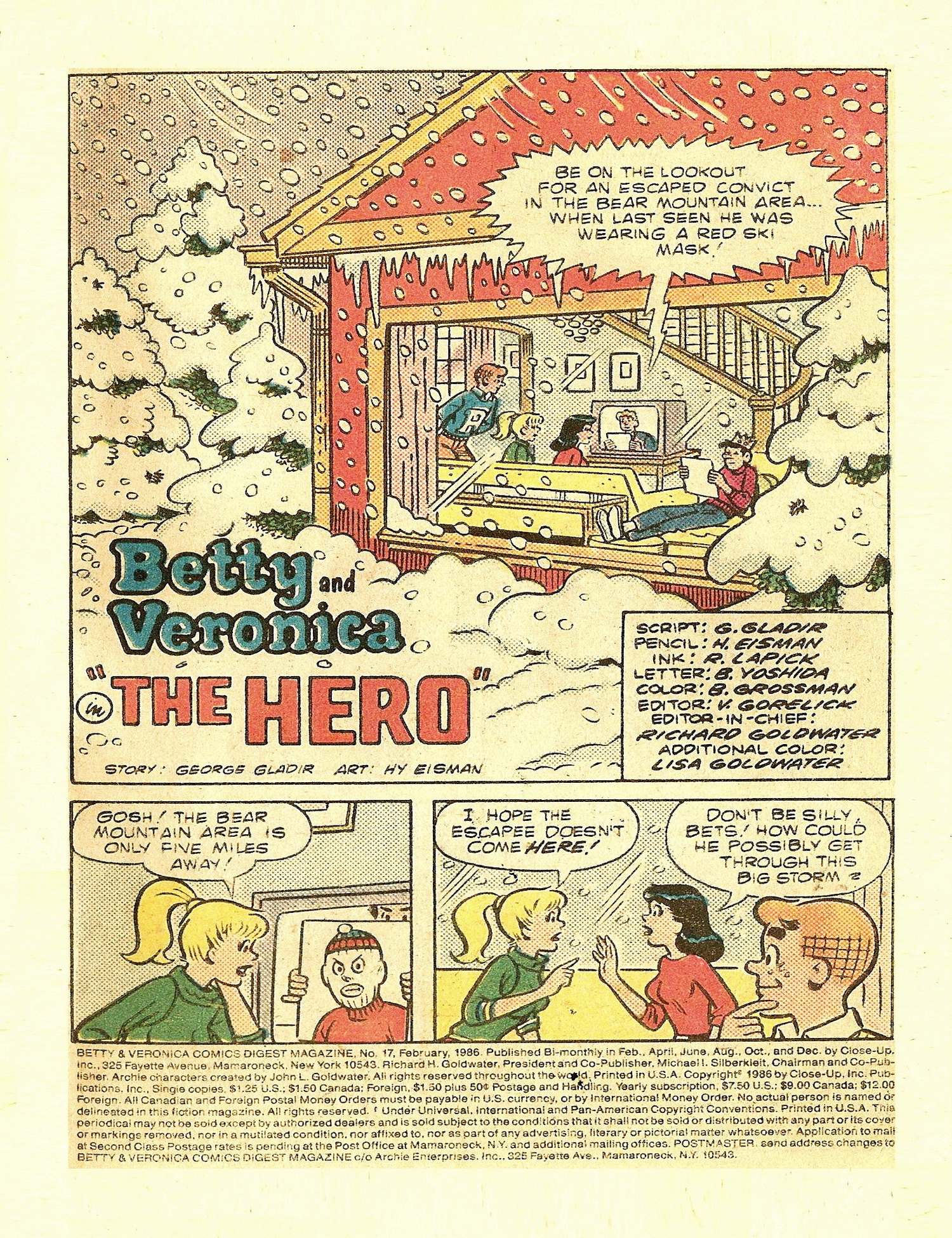 Read online Betty and Veronica Digest Magazine comic -  Issue #17 - 3