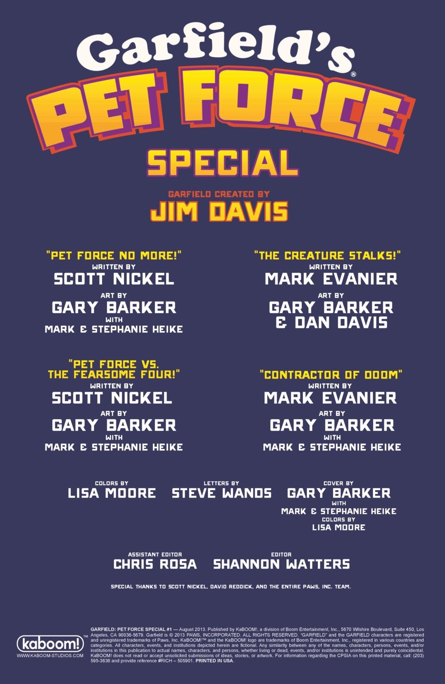Read online Garfield: Pet Force Special comic -  Issue # Full - 2