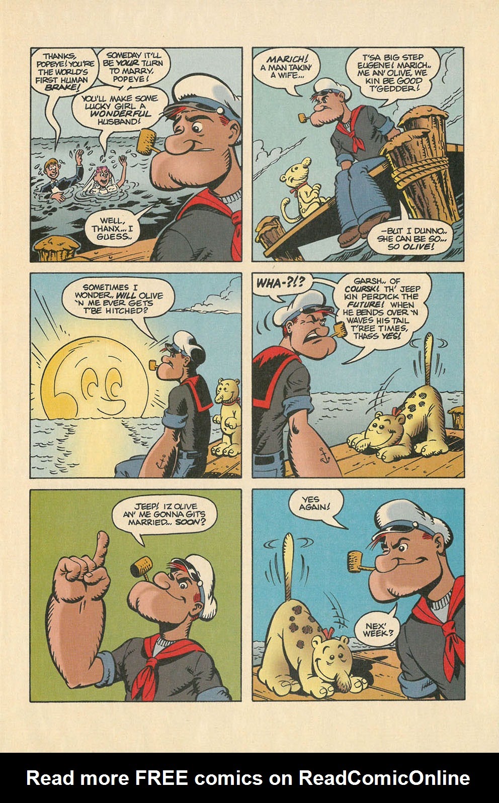 Read online The Wedding of Popeye & Olive comic -  Issue # Full - 9