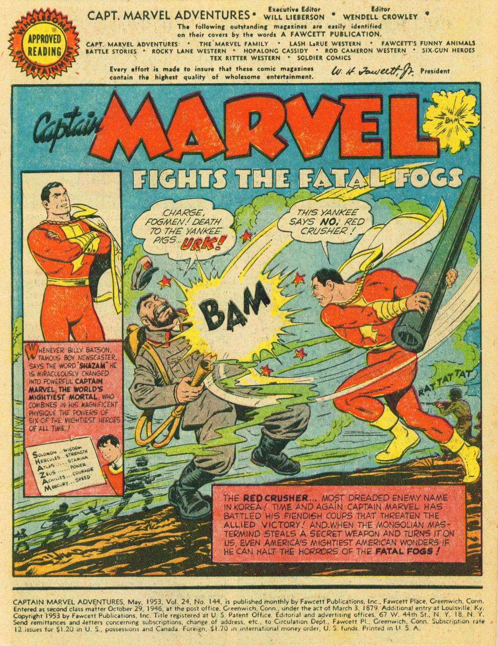 Read online Captain Marvel Adventures comic -  Issue #144 - 3