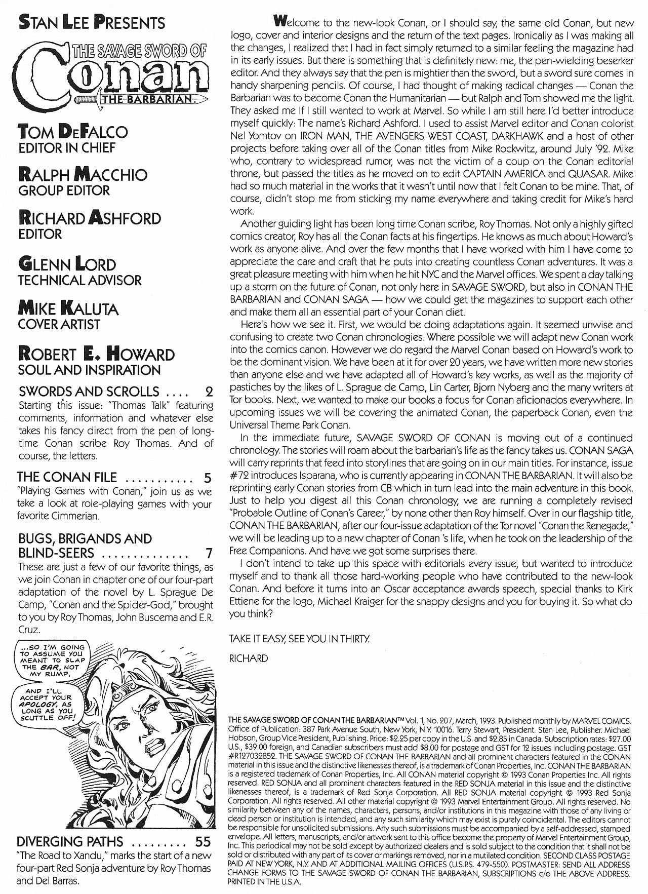 Read online The Savage Sword Of Conan comic -  Issue #207 - 2