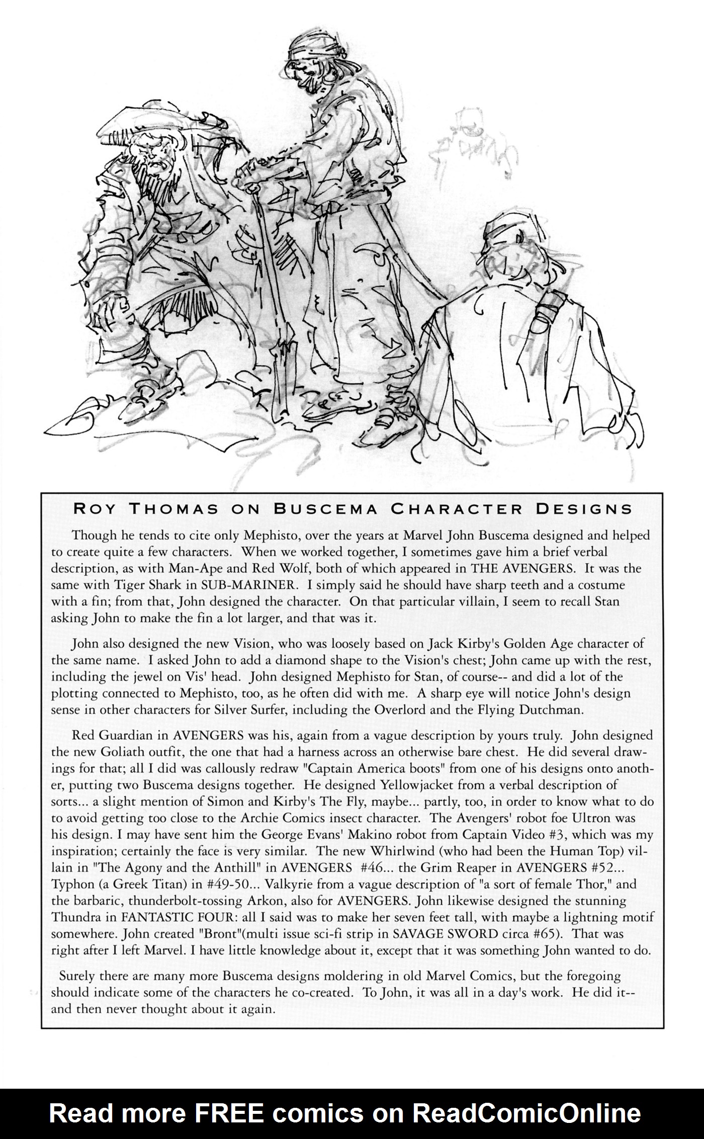 Read online John Buscema Sketchbook comic -  Issue # TPB - 103