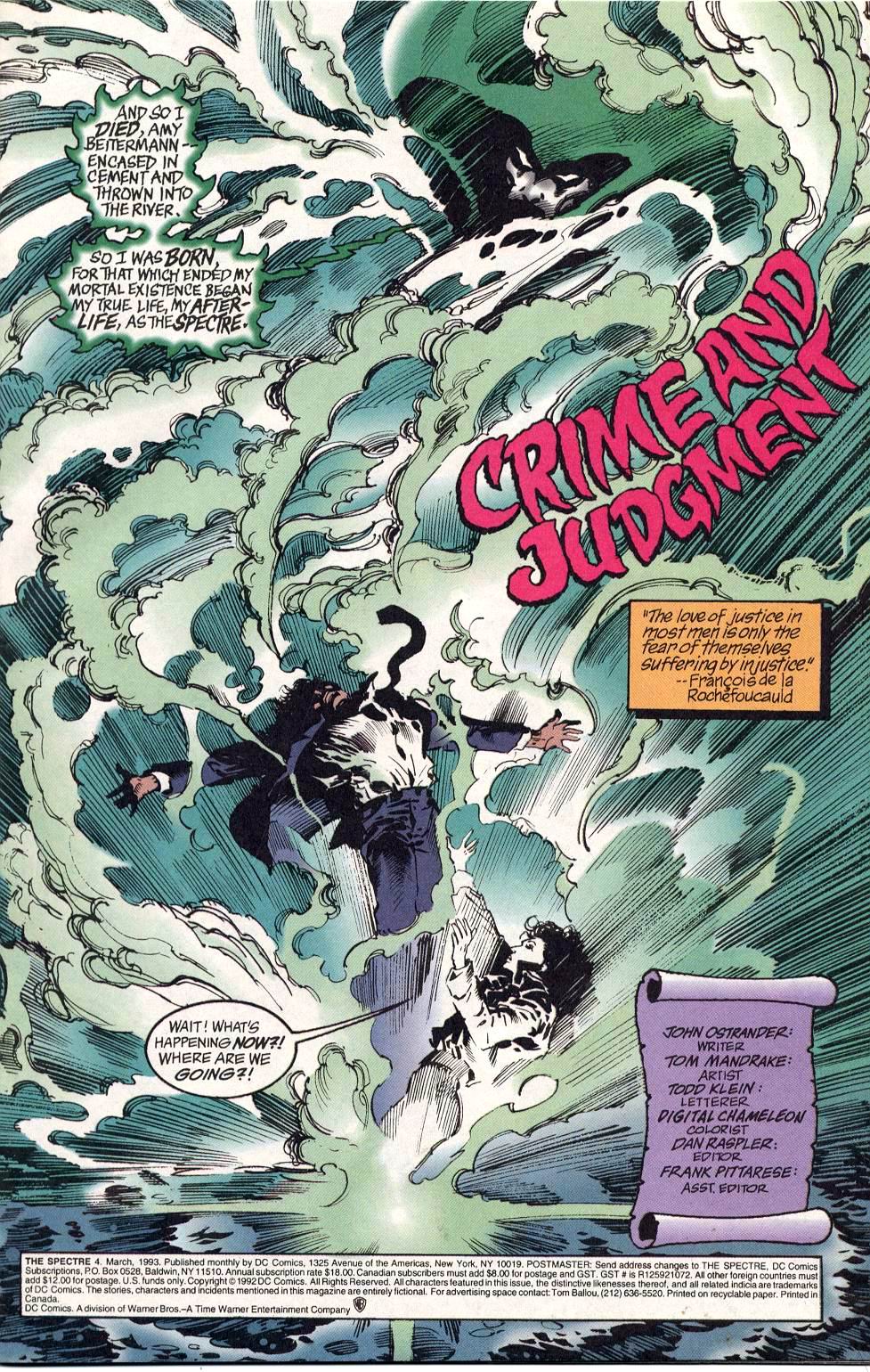 Read online The Spectre (1992) comic -  Issue #4 - 2