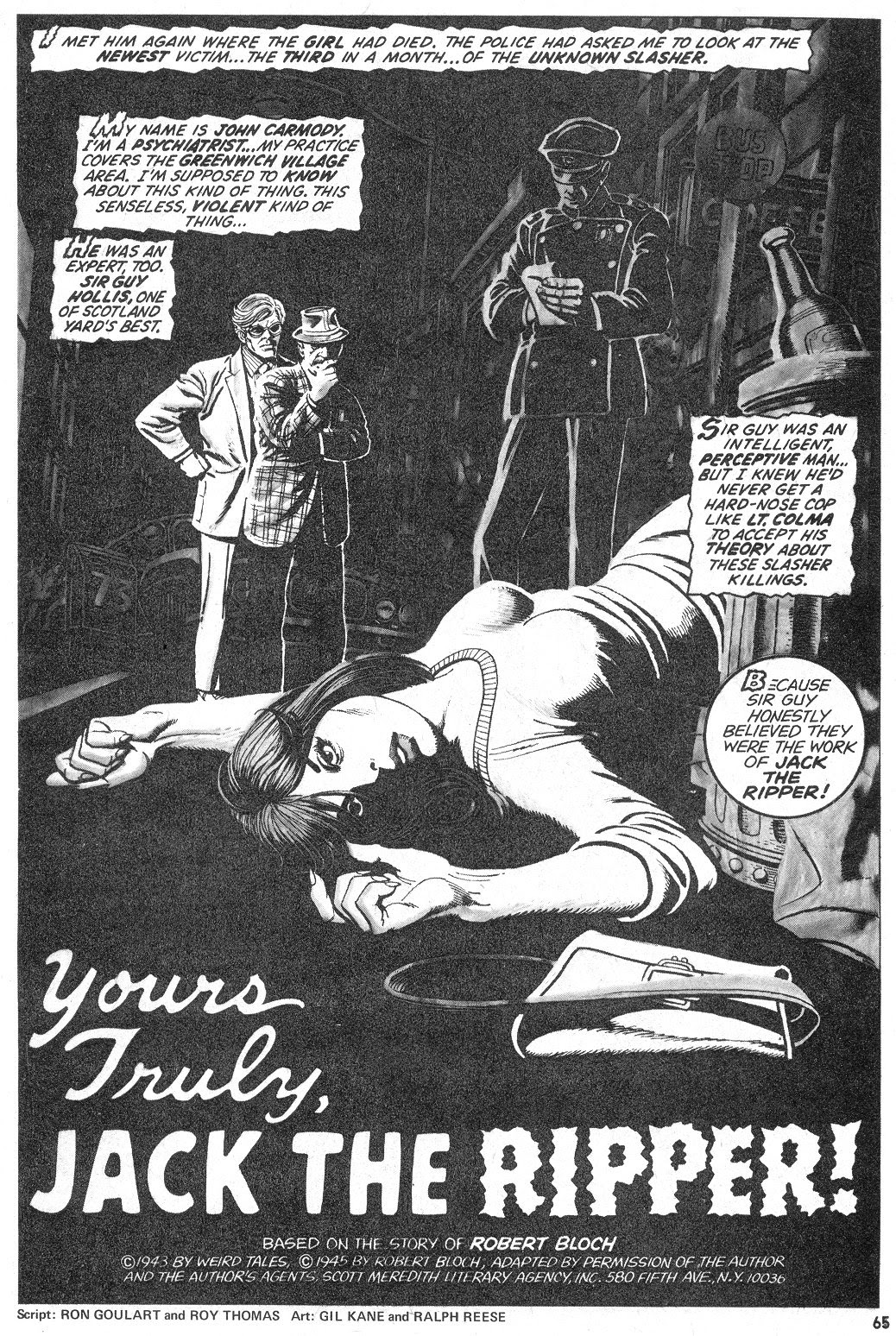 Read online Masters of Terror comic -  Issue #1 - 64