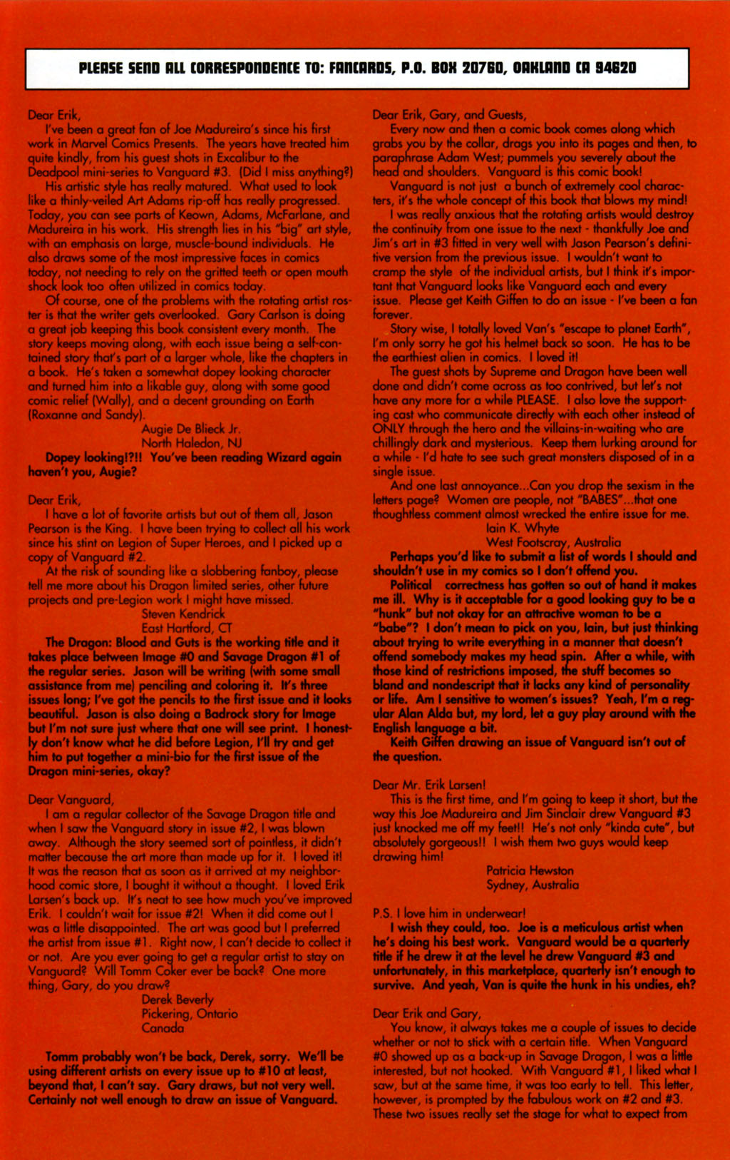 Read online Vanguard (1993) comic -  Issue #4 - 22