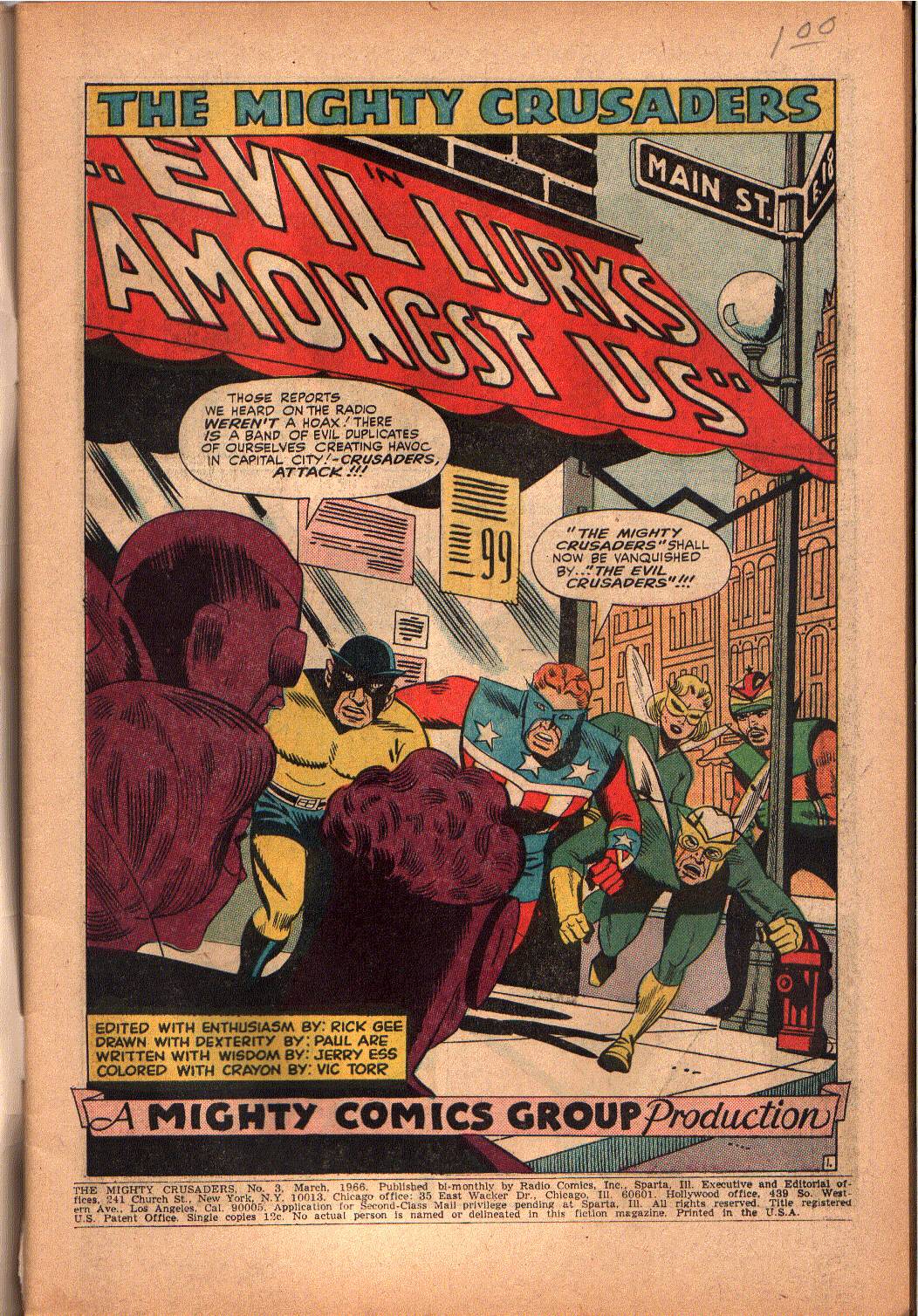 Read online The Mighty Crusaders (1965) comic -  Issue #3 - 2