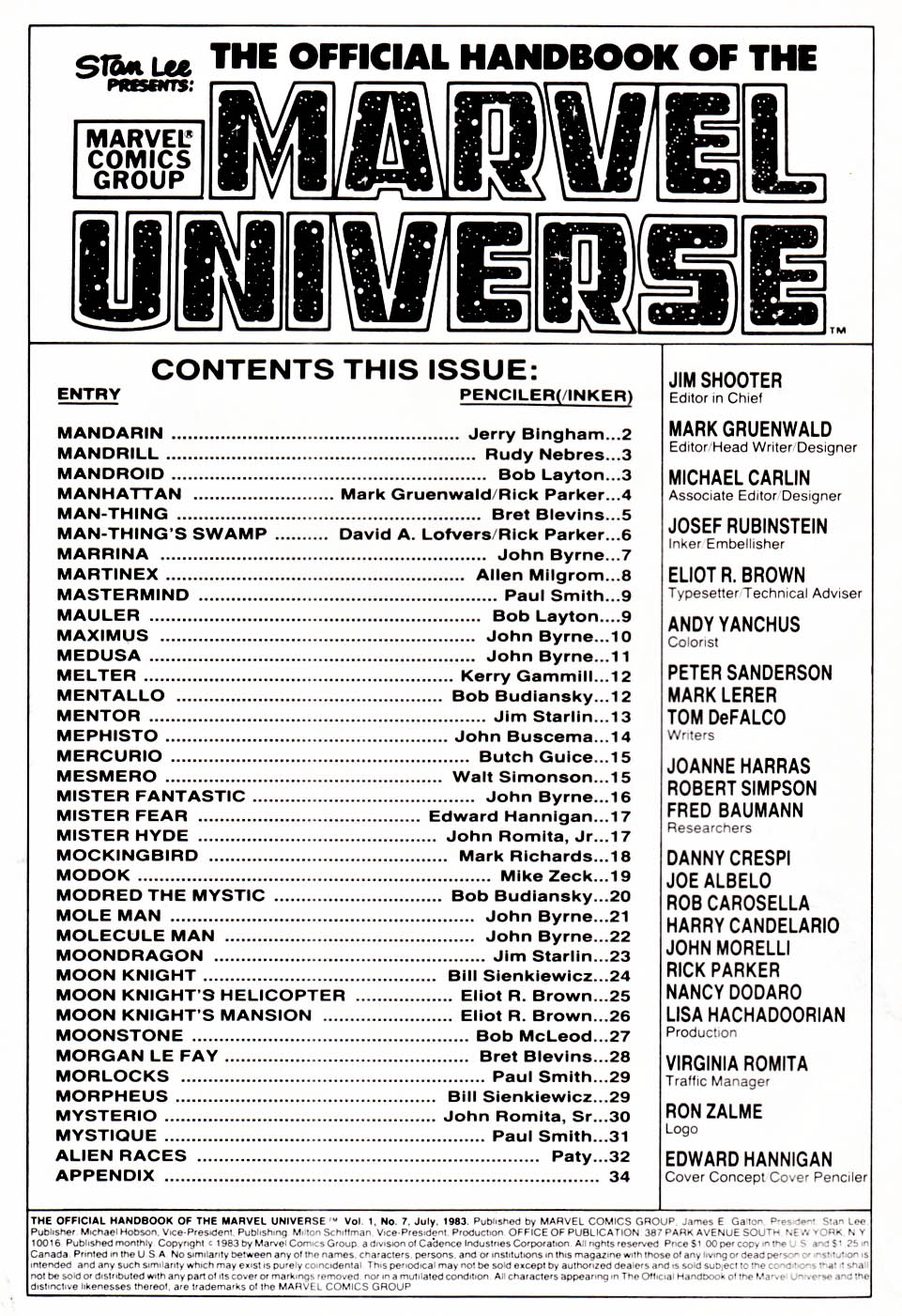 Read online The Official Handbook of the Marvel Universe comic -  Issue #7 - 2