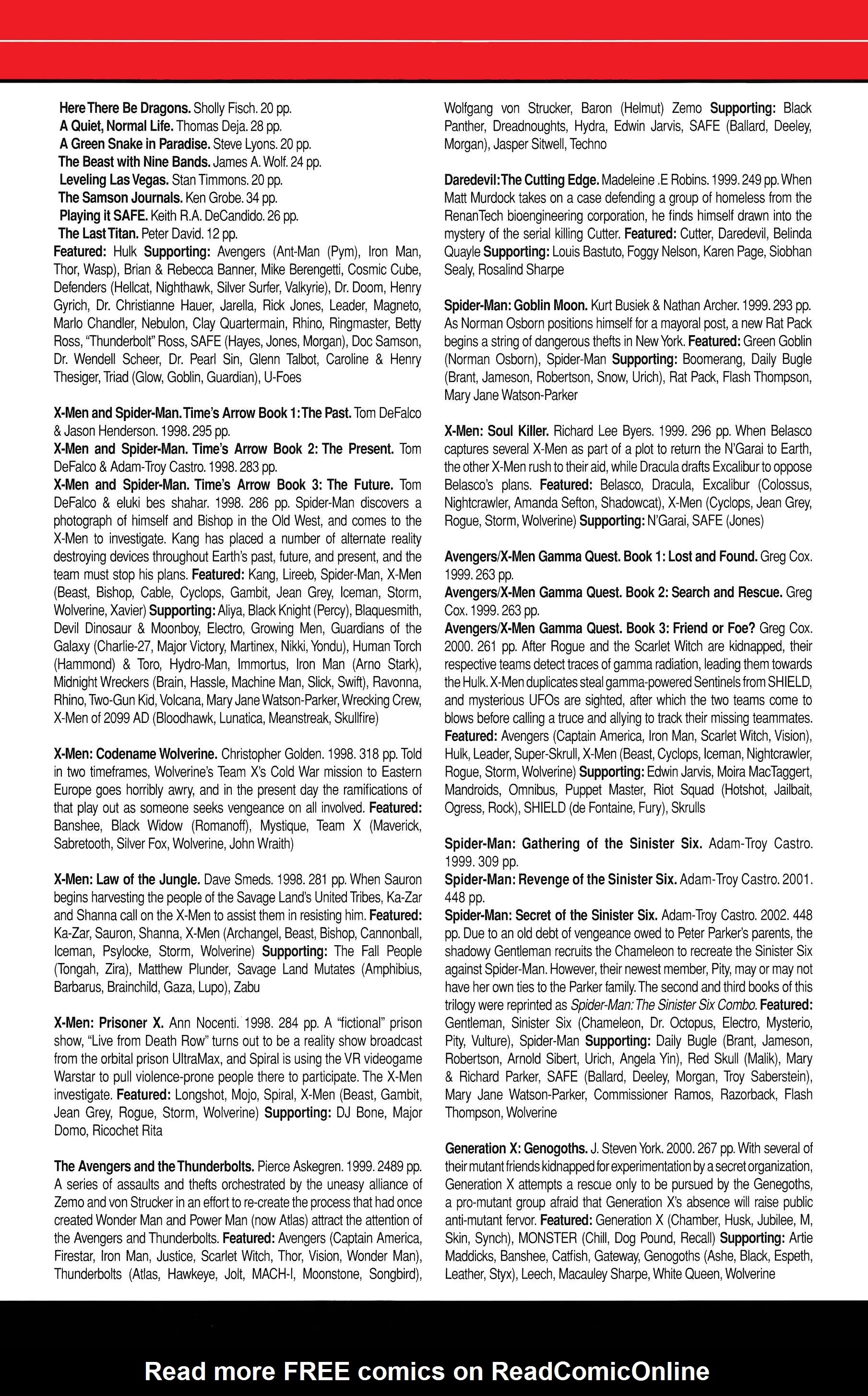 Read online Official Handbook of the Marvel Universe A to Z comic -  Issue # TPB 11 (Part 2) - 138