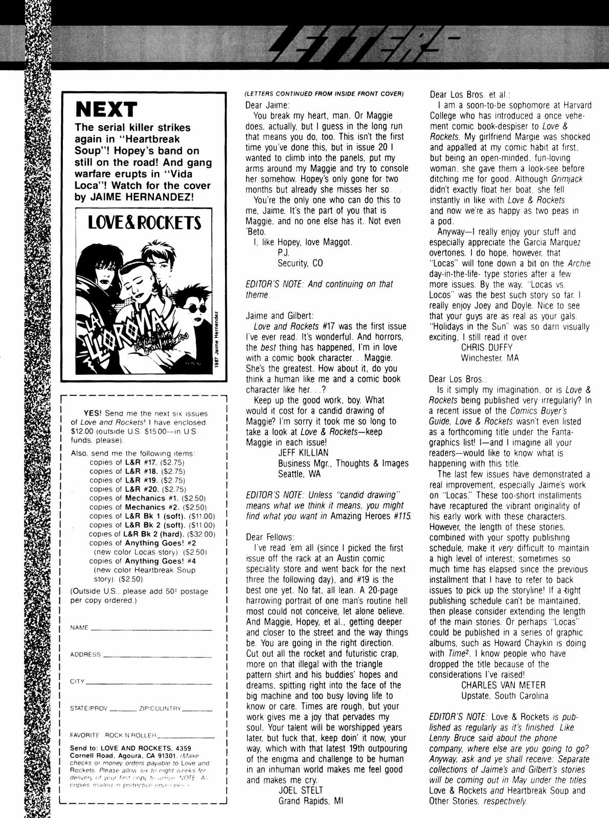 Read online Love and Rockets (1982) comic -  Issue #21 - 10