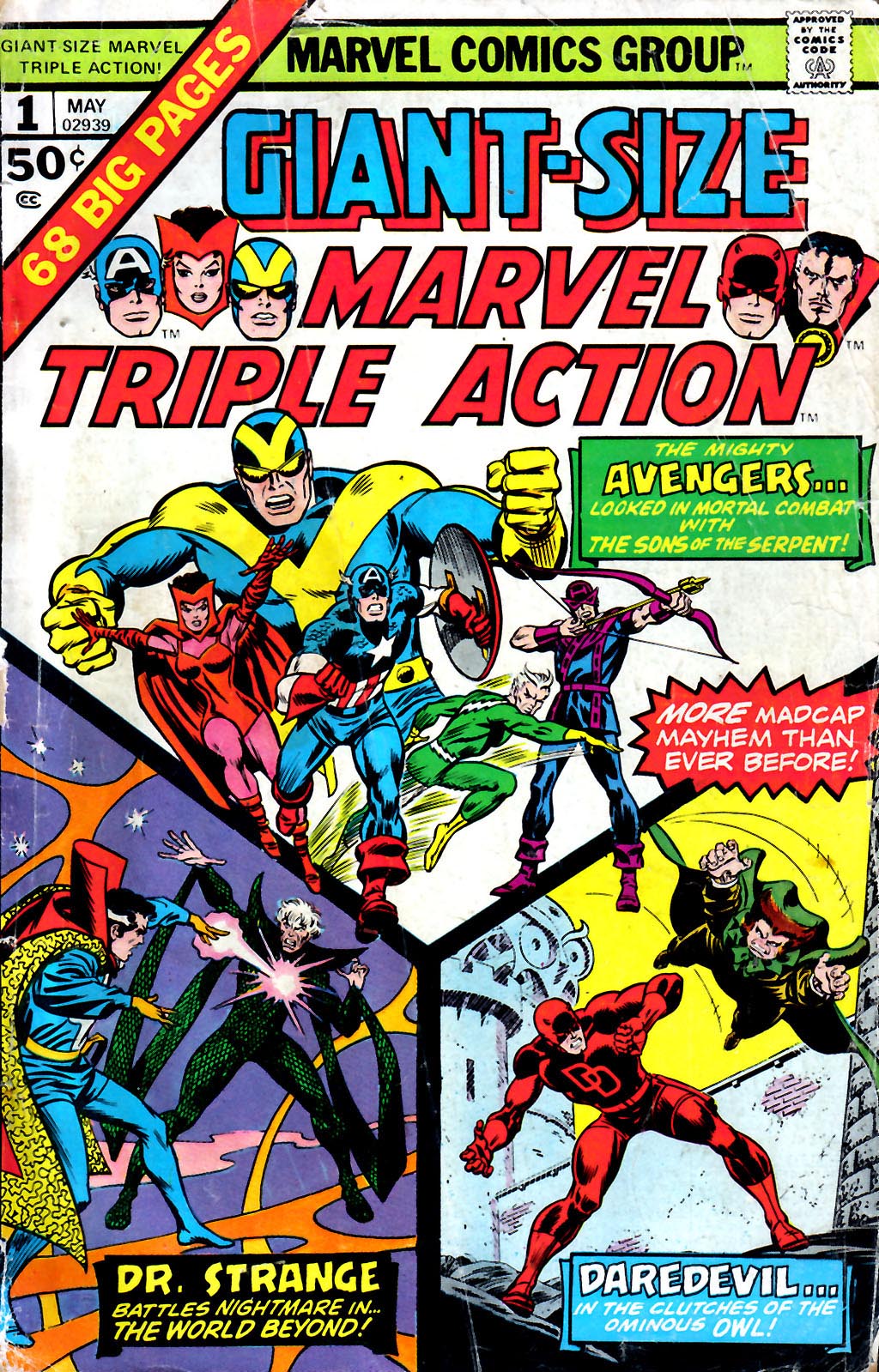 Read online Giant-Size Marvel Triple Action comic -  Issue #1 - 1