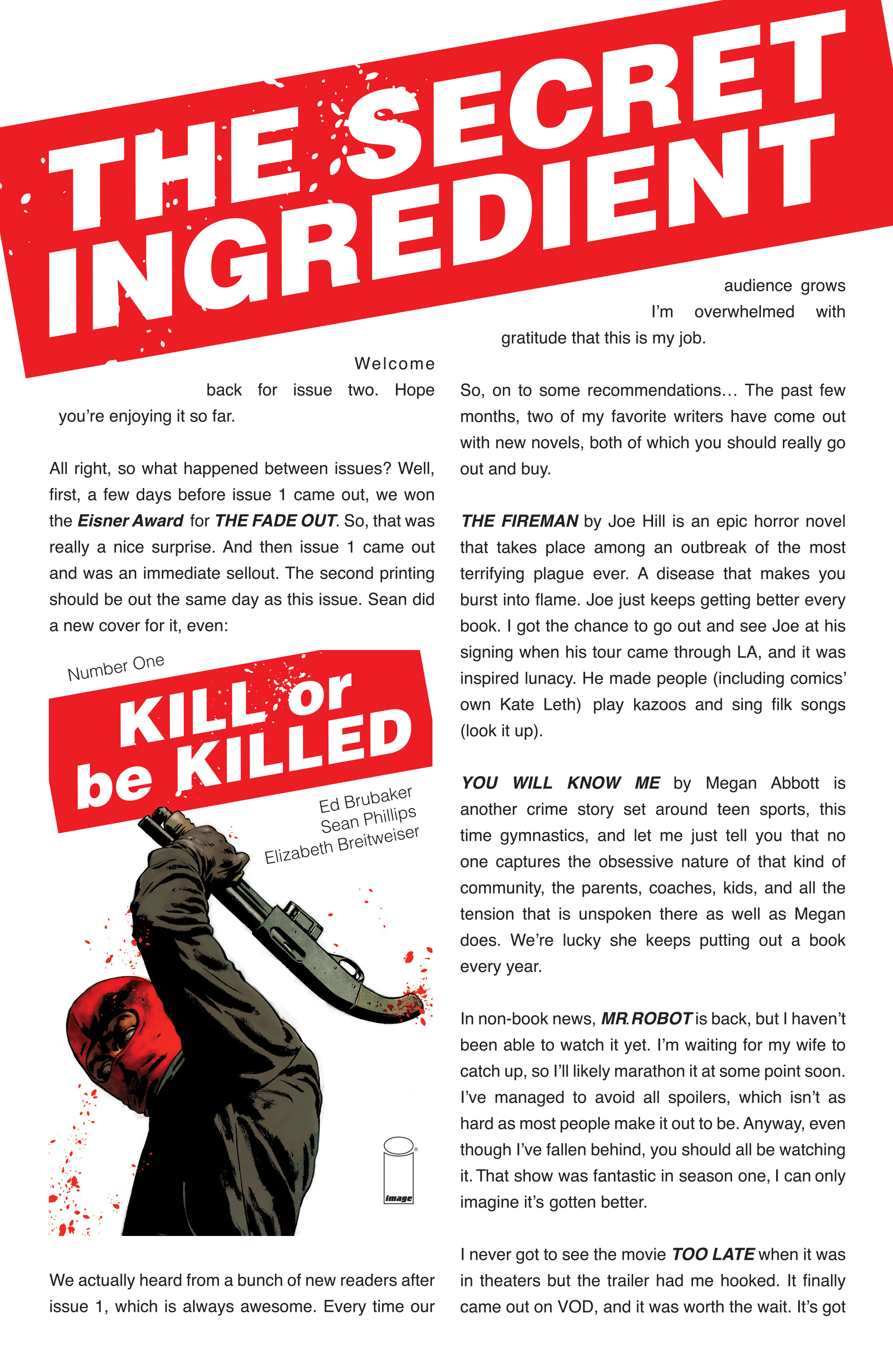 Read online Kill or Be Killed comic -  Issue #2 - 29