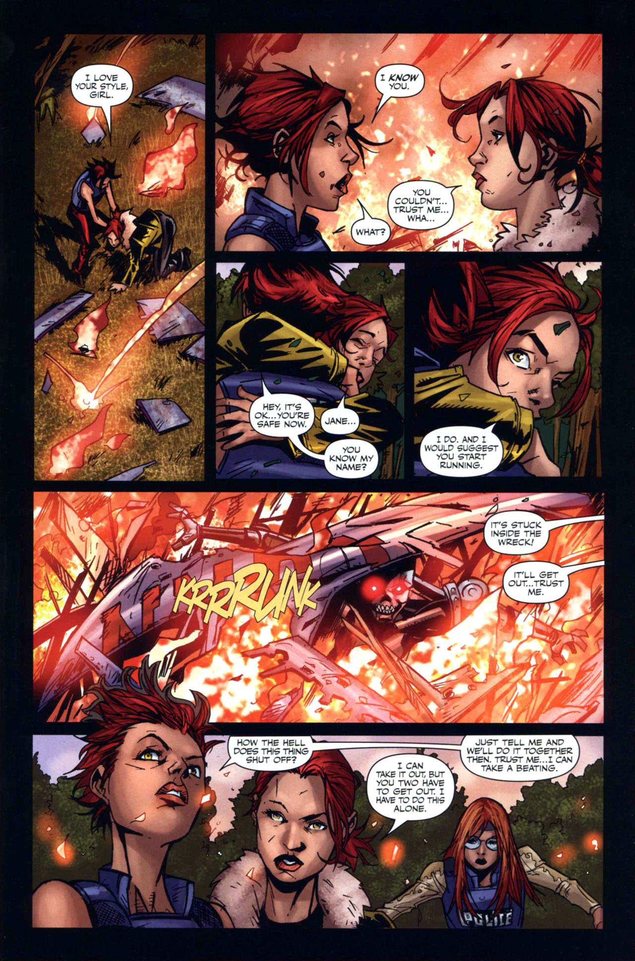 Read online Painkiller Jane Vs. Terminator comic -  Issue #4 - 24