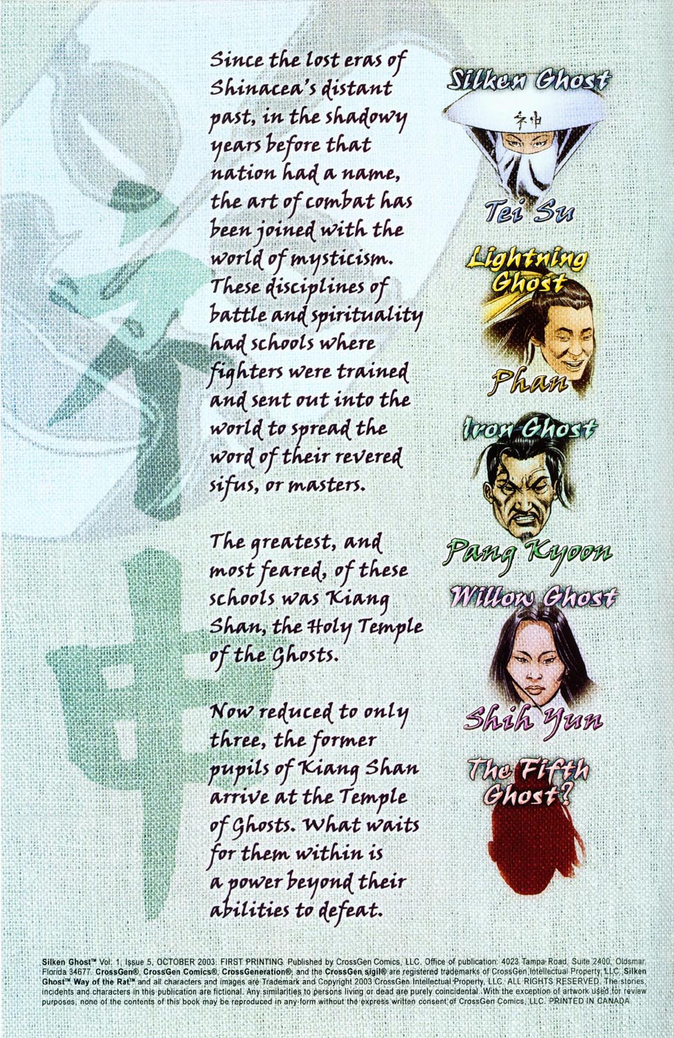 Read online Silken Ghost comic -  Issue #5 - 2