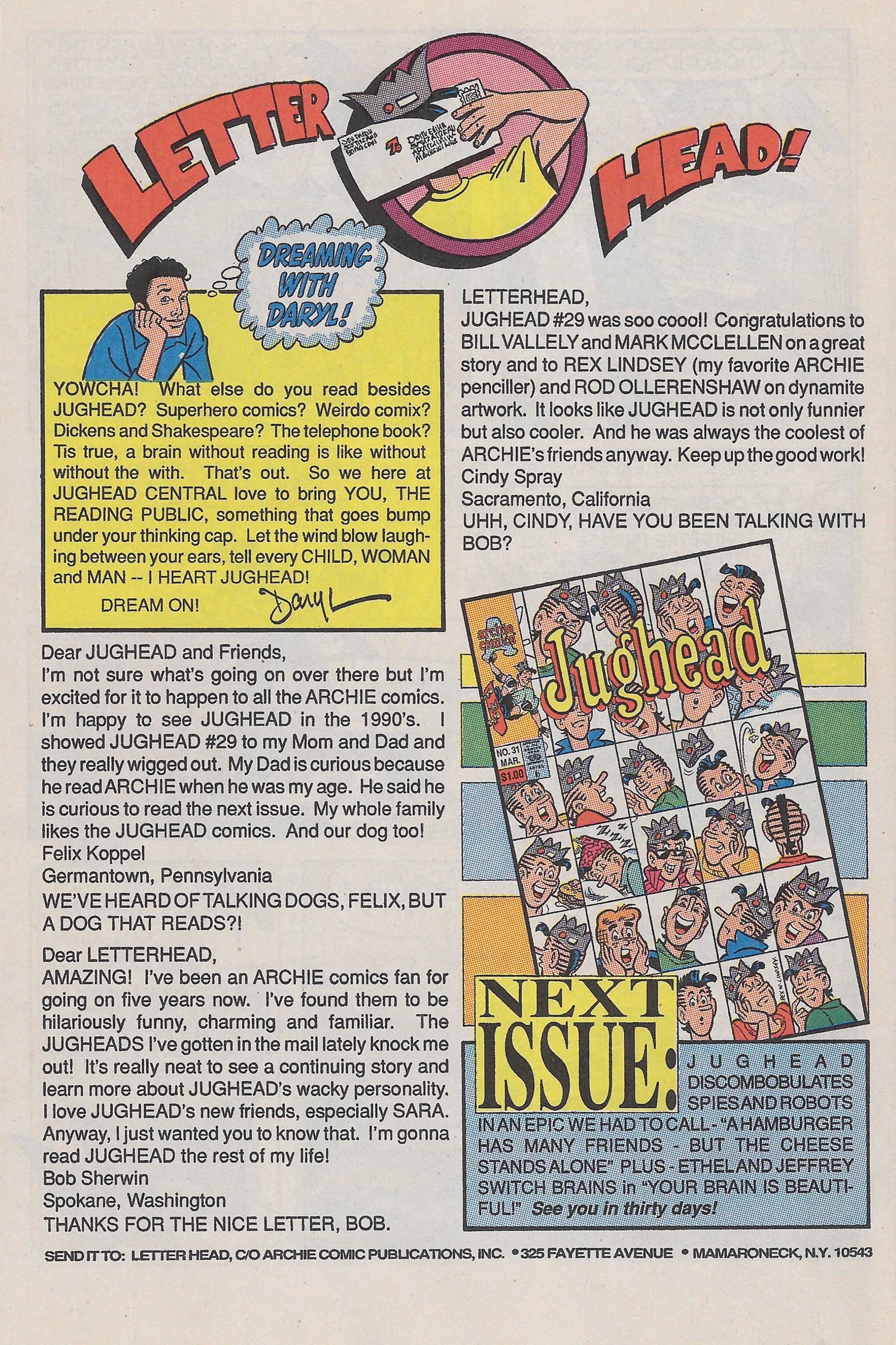 Read online Jughead (1987) comic -  Issue #30 - 34