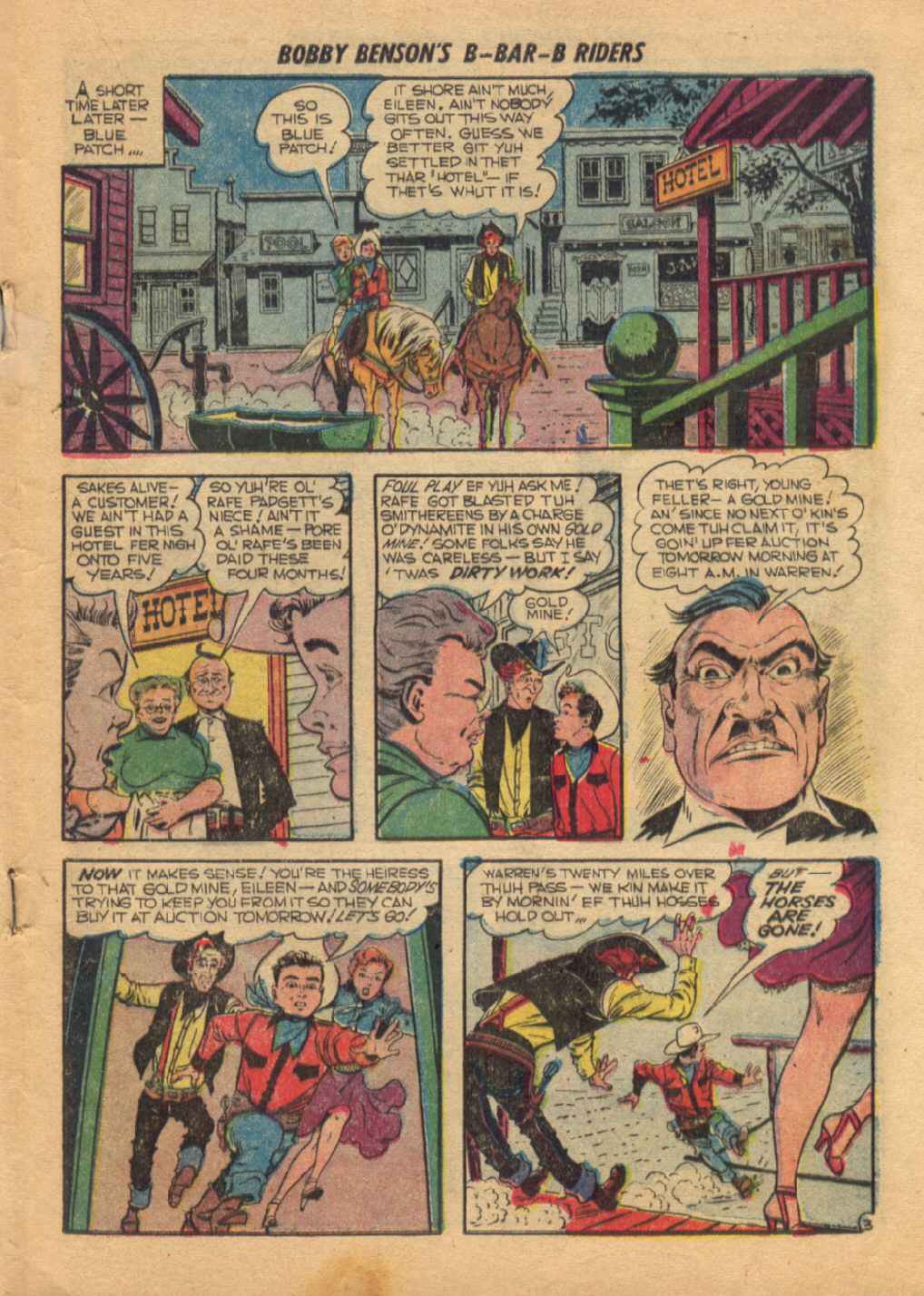 Read online Bobby Benson's B-Bar-B Riders comic -  Issue #15 - 21