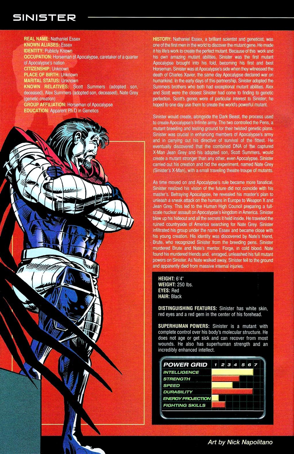Read online Official Handbook of the Marvel Universe: X-Men Age of Apocalypse 2005 comic -  Issue # Full - 10