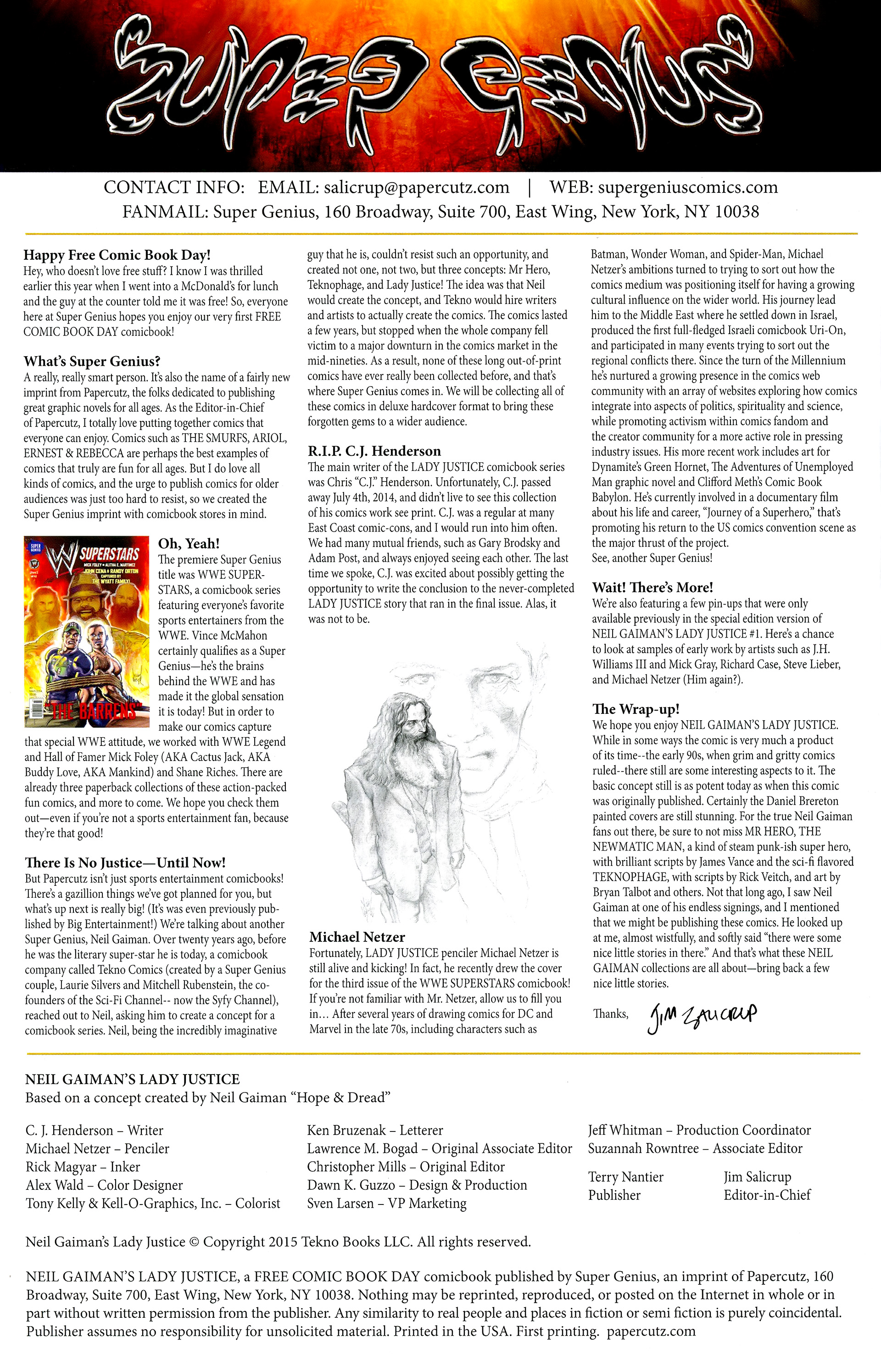 Read online Free Comic Book Day 2015 comic -  Issue # Neil Gaiman's Lady Justice - 2