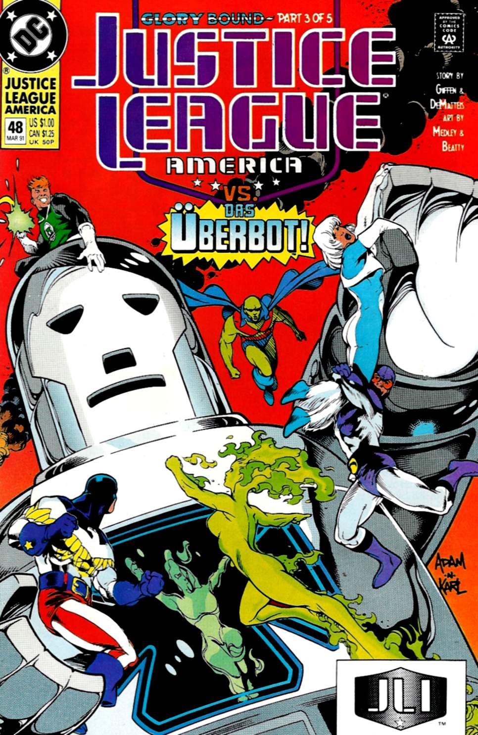 Read online Justice League America comic -  Issue #48 - 1