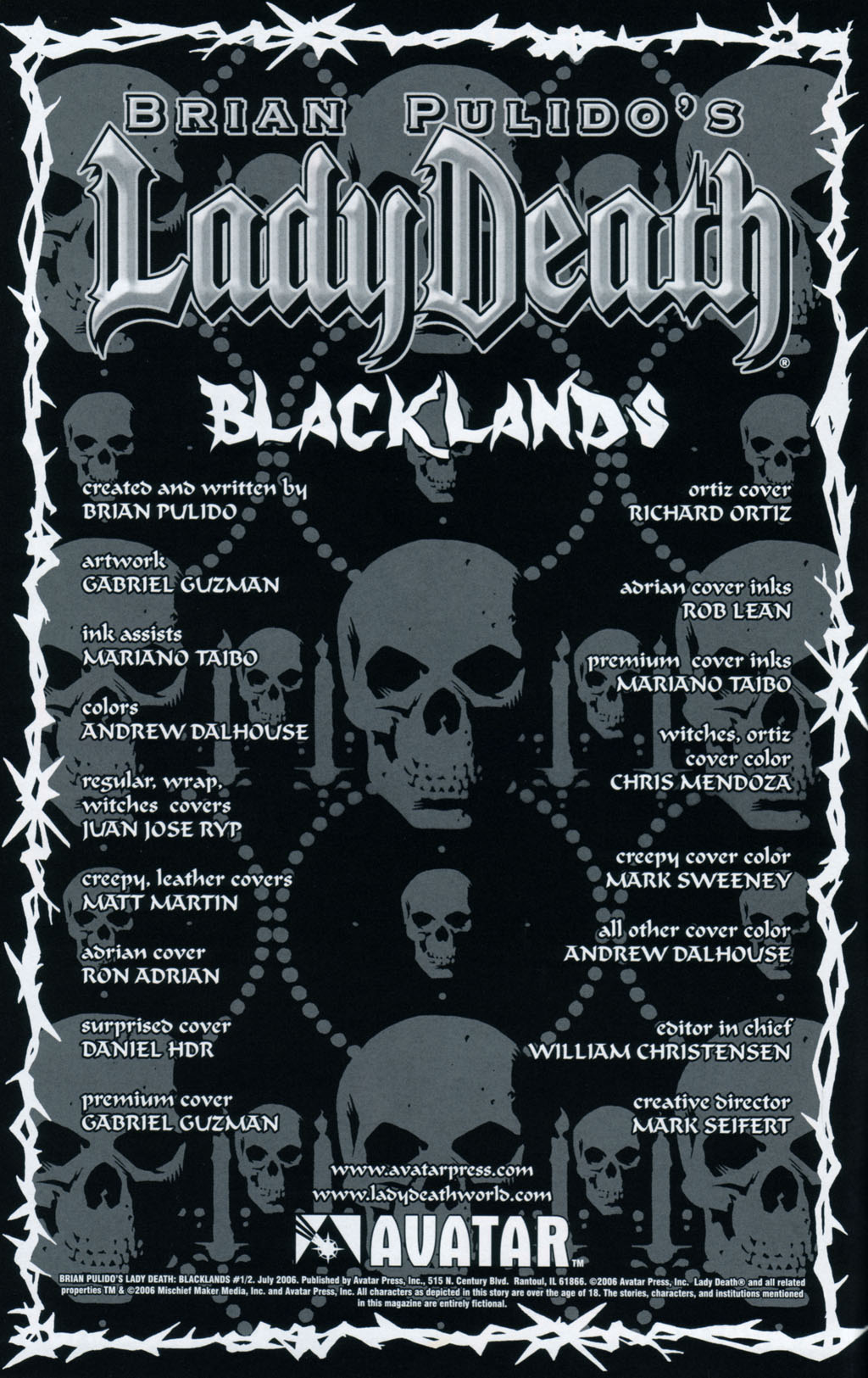 Read online Brian Pulido's Lady Death: Blacklands comic -  Issue #0.5 - 1