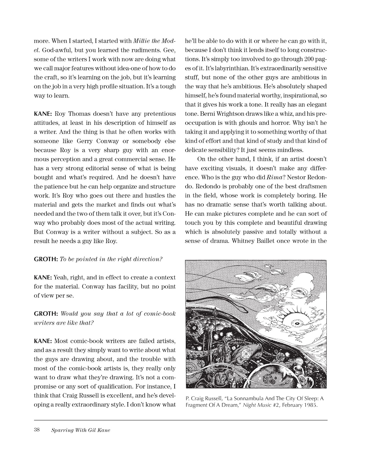 Sparring With Gil Kane: Colloquies On Comic Art and Aesthetics issue TPB (Part 1) - Page 38