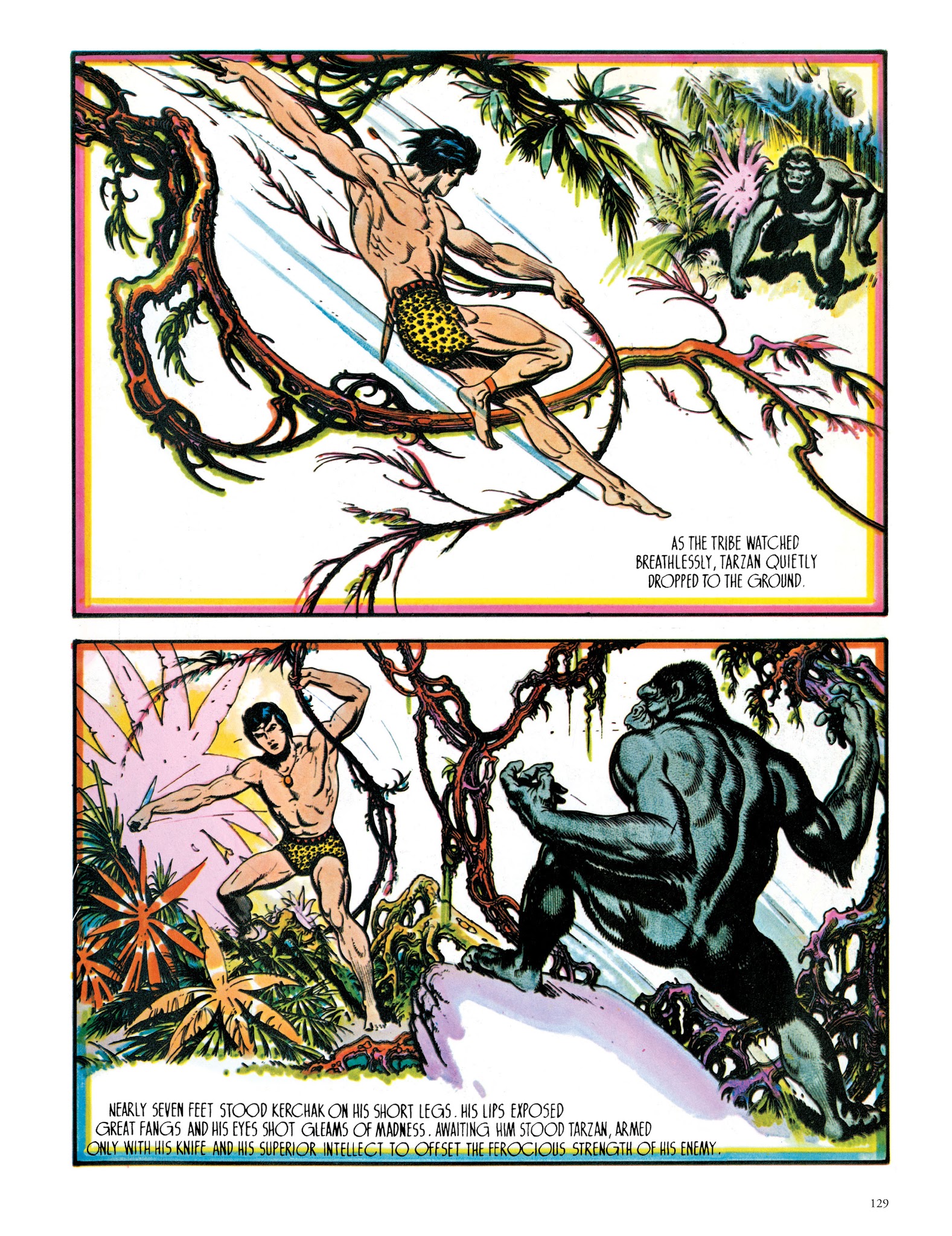 Read online Edgar Rice Burroughs' Tarzan: Burne Hogarth's Lord of the Jungle comic -  Issue # TPB - 129