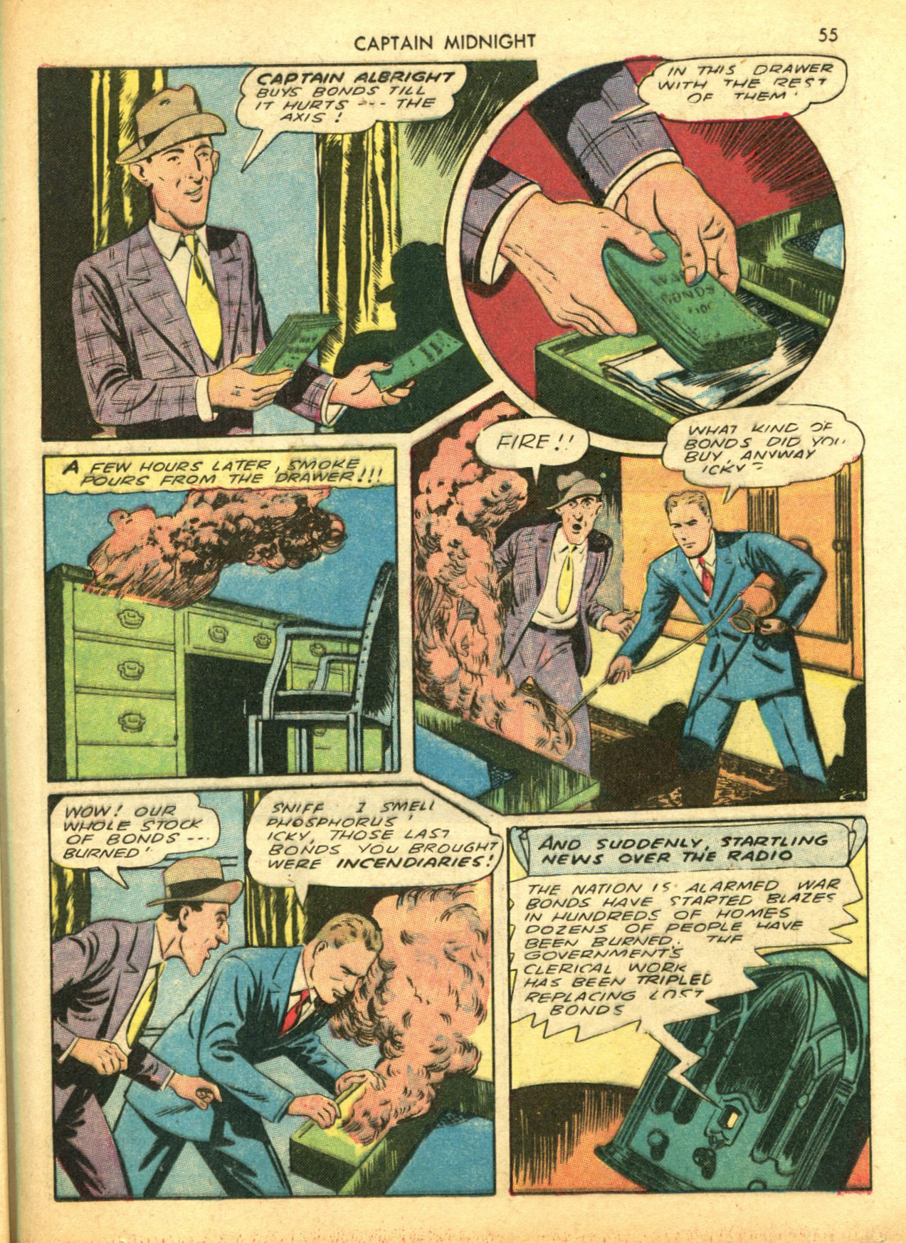 Read online Captain Midnight (1942) comic -  Issue #5 - 55