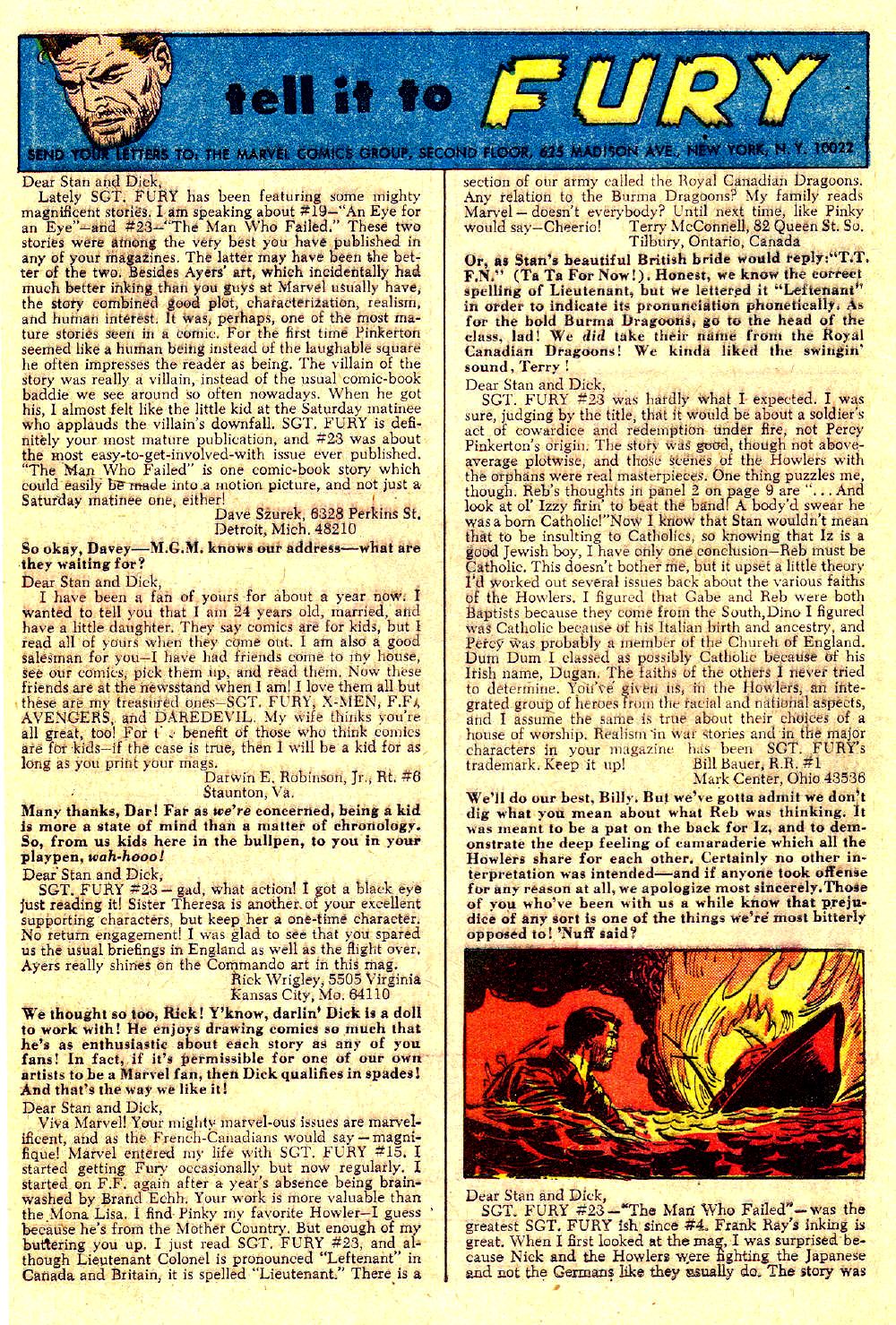 Read online Sgt. Fury comic -  Issue #27 - 32