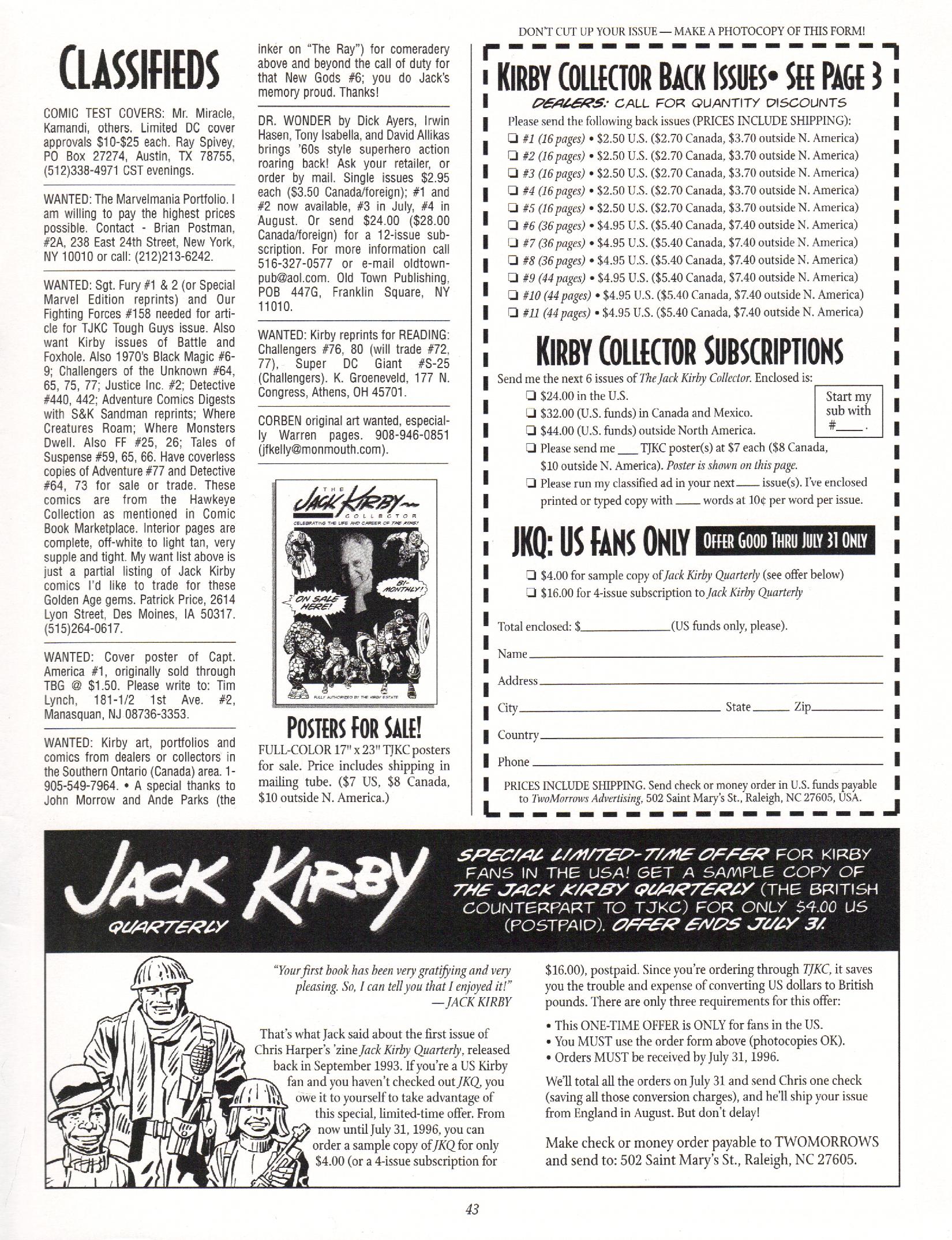 Read online The Jack Kirby Collector comic -  Issue #11 - 43