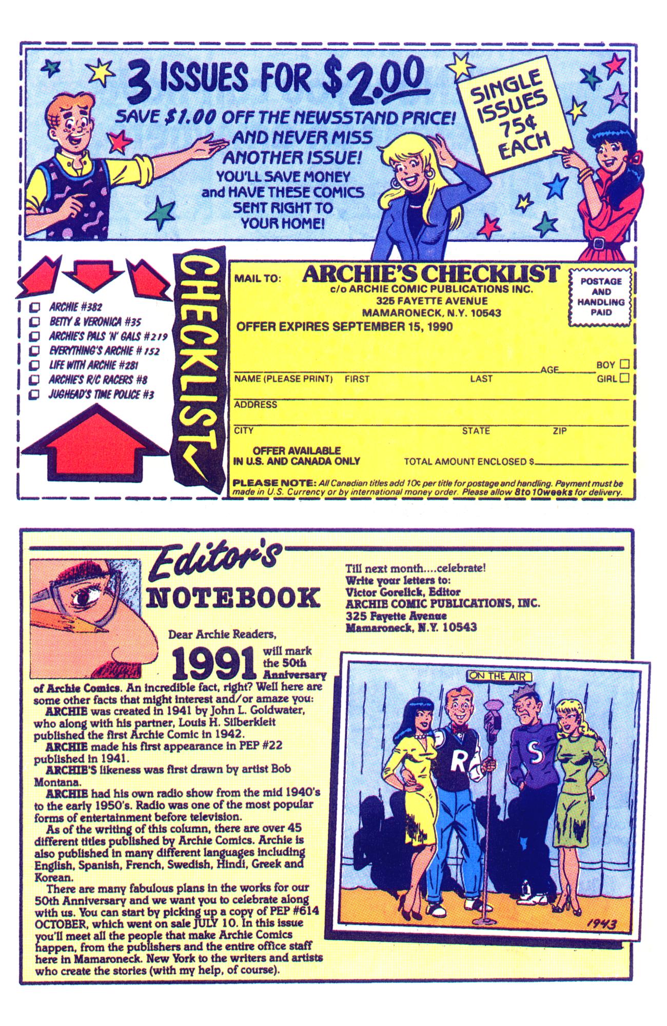 Read online Archie Giant Series Magazine comic -  Issue #615 - 10