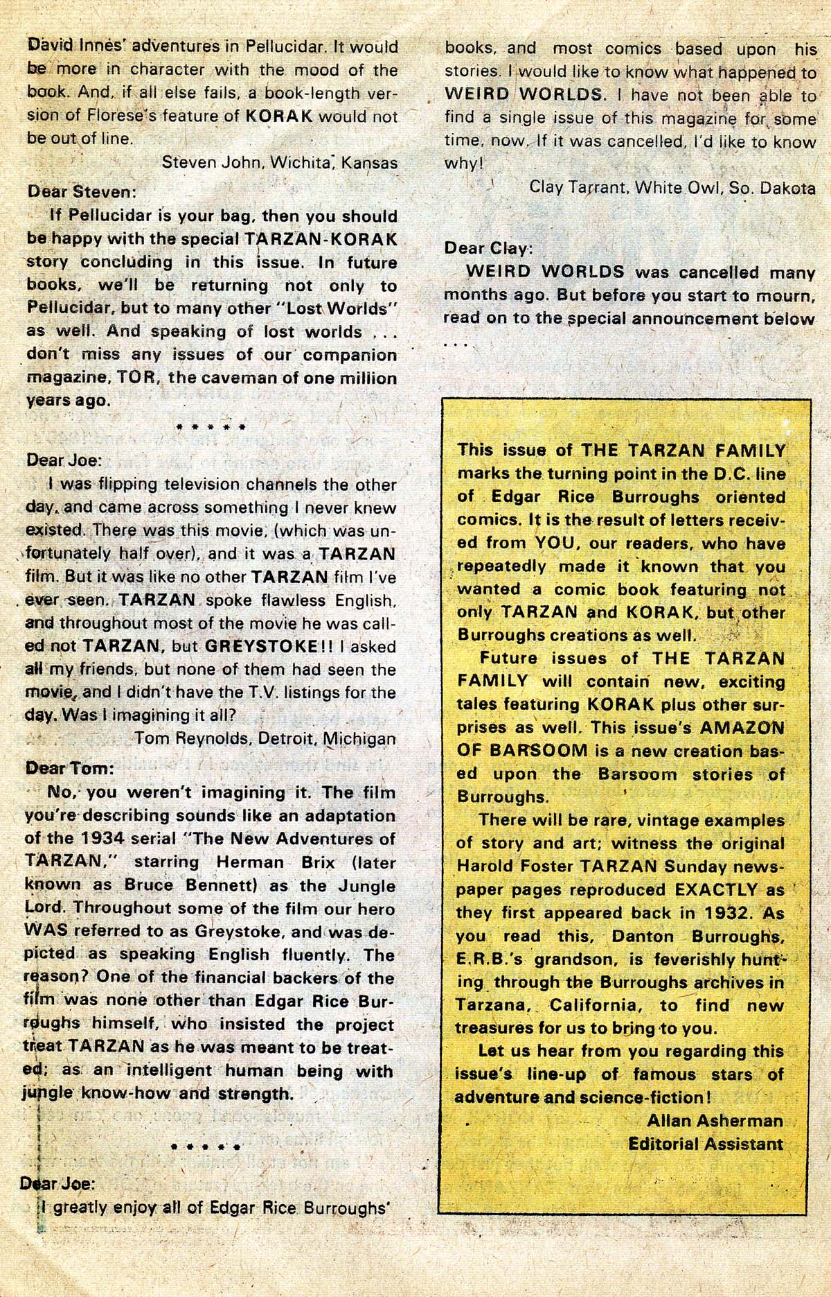 Read online Tarzan Family comic -  Issue #60 - 62
