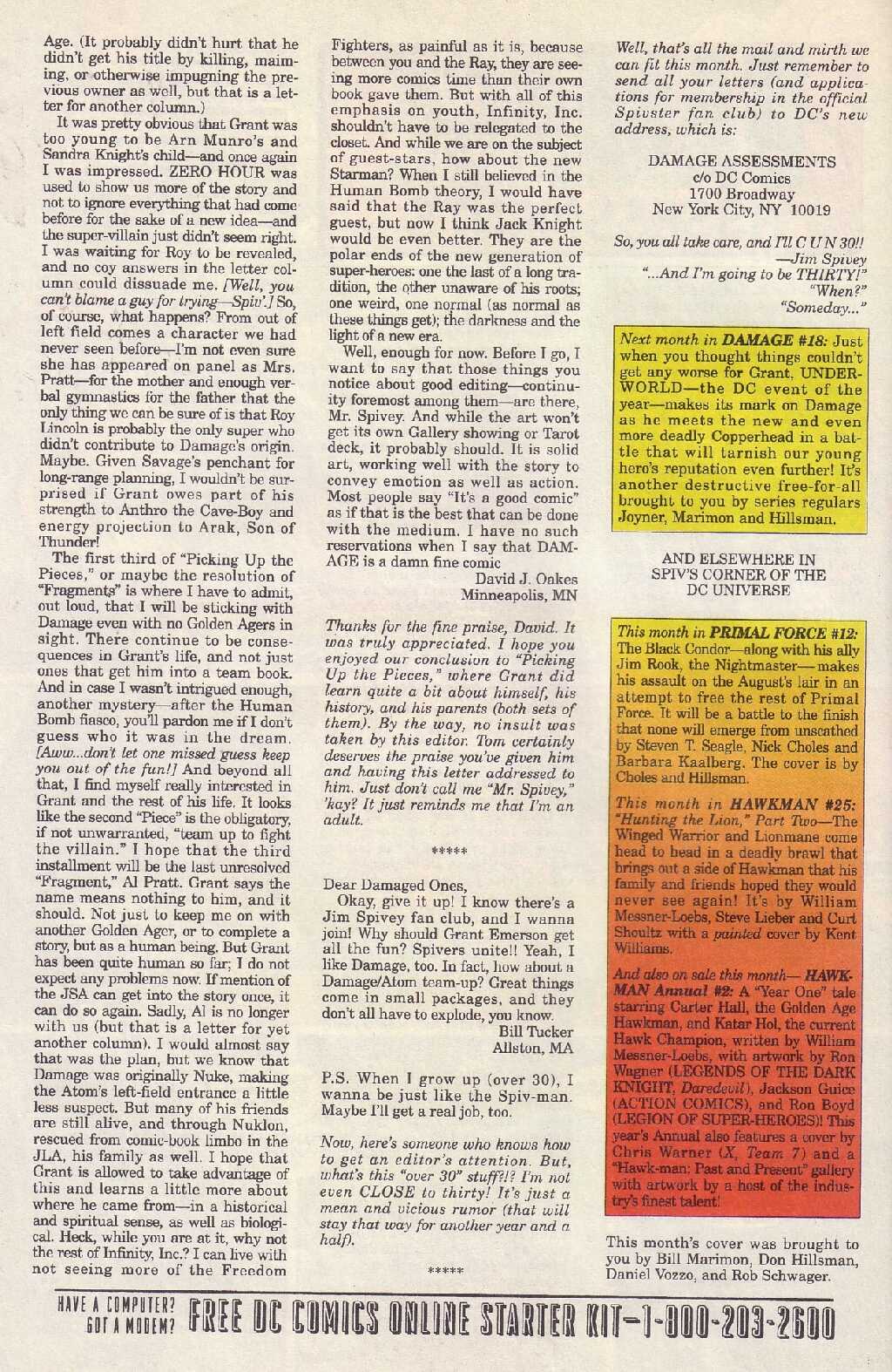 Read online Damage (1994) comic -  Issue #17 - 24