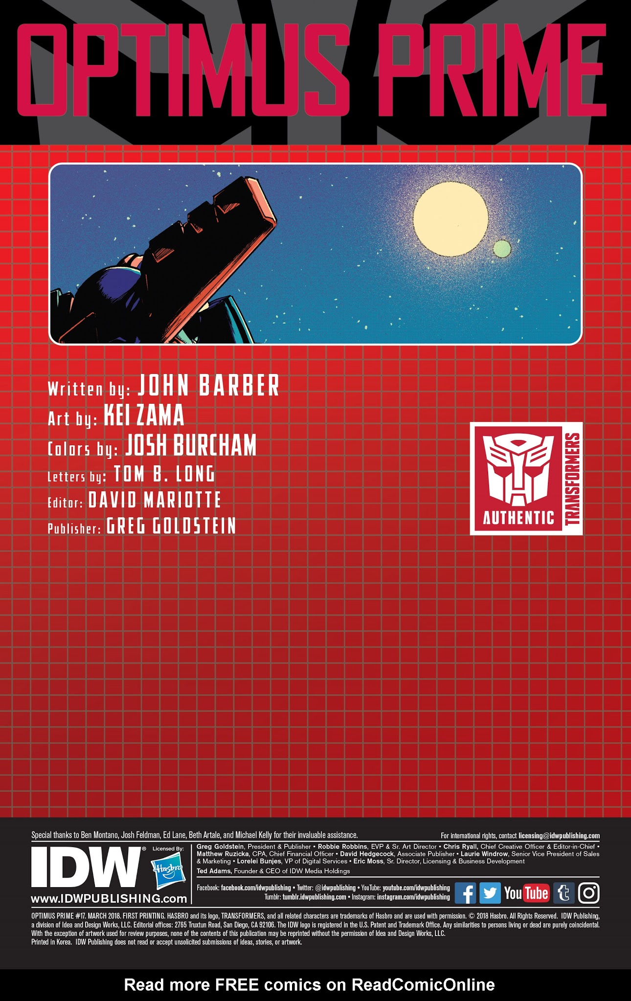 Read online Optimus Prime comic -  Issue #17 - 2